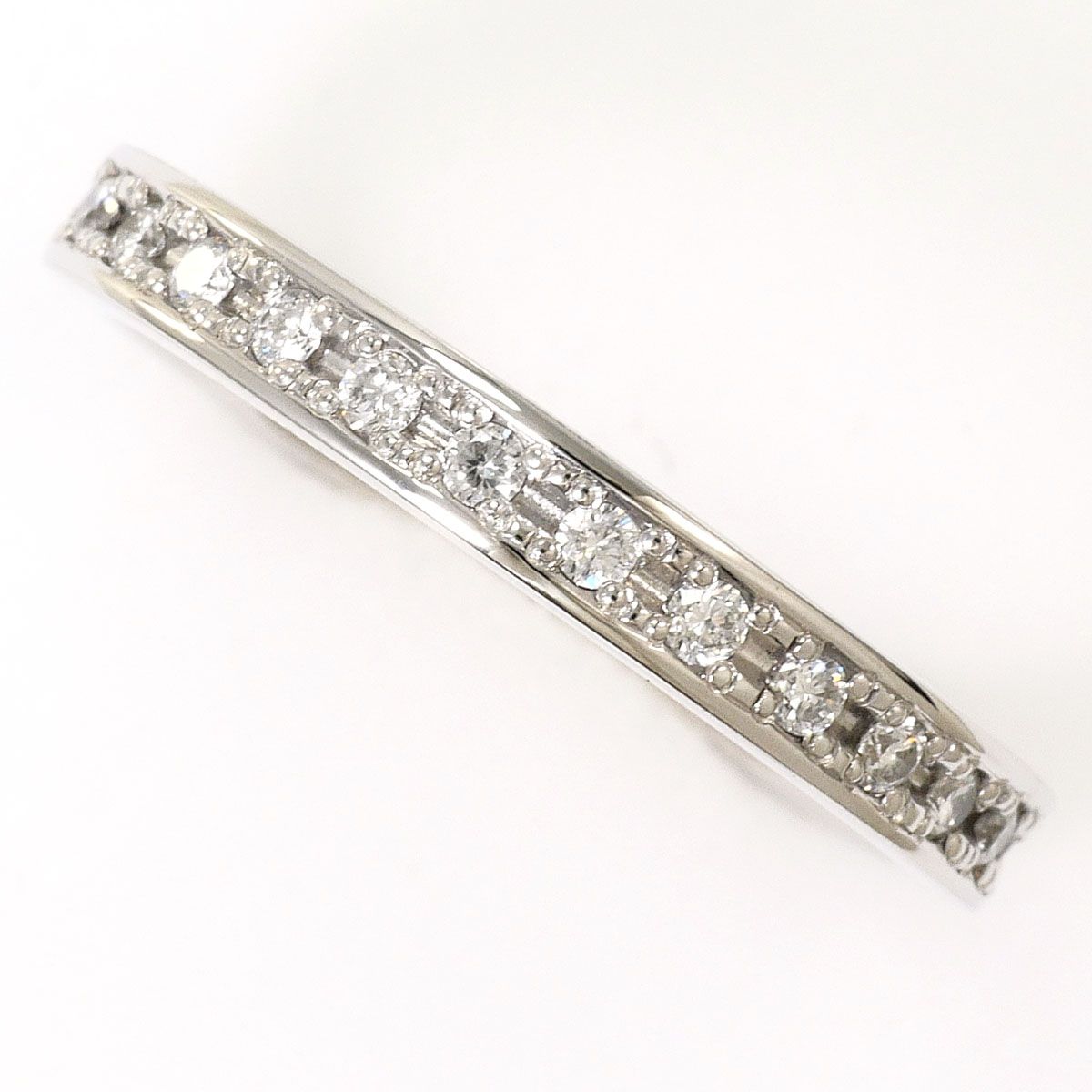 K18WG リング・指輪 9.5号 ダイヤモンド 0.24ct ルビー カード鑑別書 総重量約3.6g