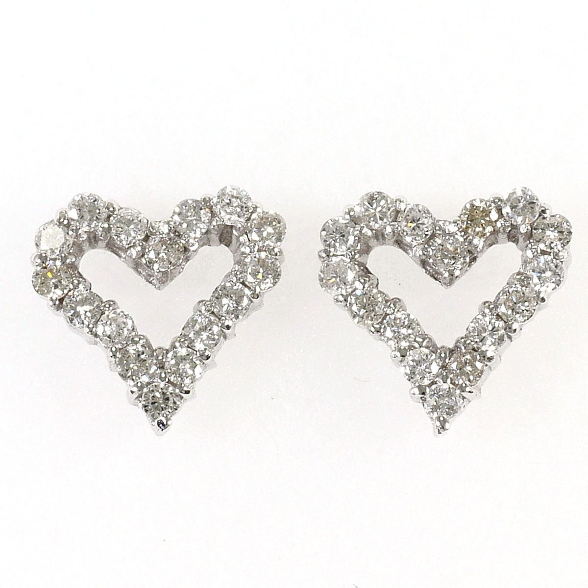 K18WG ピアス ダイヤモンド 0.08ct 総重量約0.5g 17,360円
