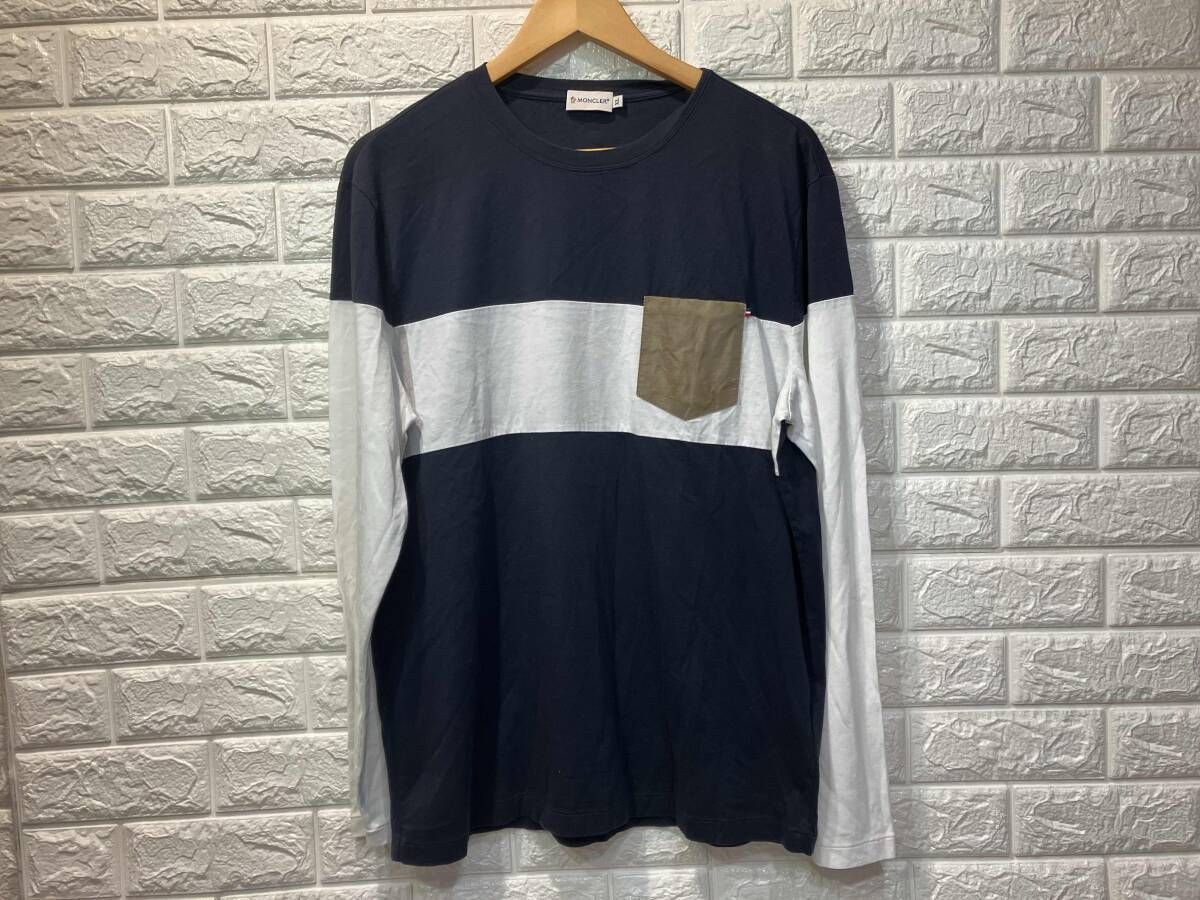 MONCLER モンクレール MAGLIA GIROCOLLO 長袖 Tシャツ ネイビー