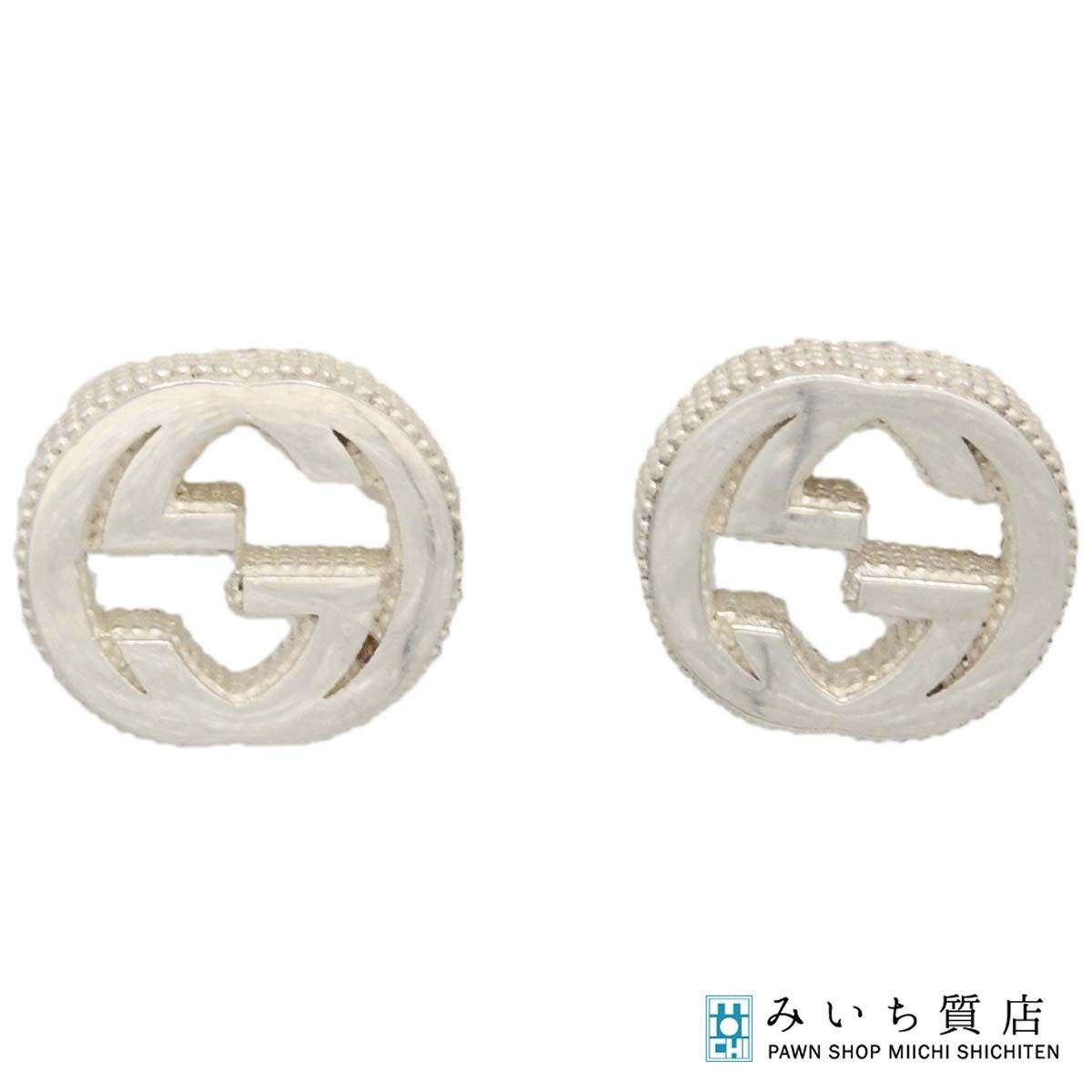 GUCCI グッチ ピアス インターロッキングG 925 約5.3g アクセサリー キャッチ社外品 箱 袋 H21118