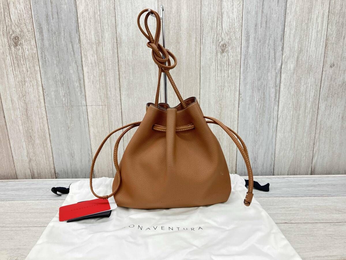 BONAVENTURA/ボナベンチュラ/ショルダーバッグ/Noa Bag/巾着バッグ/レディース/キャメル