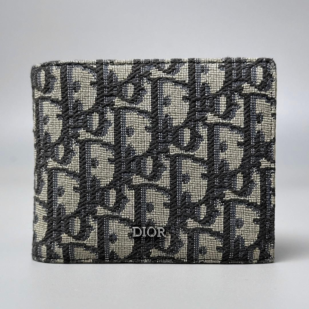 Christian Dior / オブリーク 2つ折りウォレット ブルー メンズ