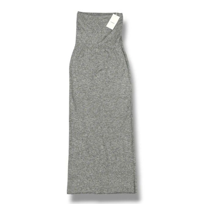 参考上代49,500円 未使用 PHEENY Cashmere silk skirt カシミヤ シルク スカート ニット ノースリーブ ワンピース フィーニー PA24-KT06 グレー F （2038MG）