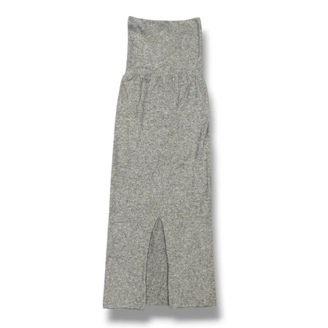 参考上代49,500円 未使用 PHEENY Cashmere silk skirt カシミヤ シルク スカート ニット ノースリーブ ワンピース フィーニー PA24-KT06 グレー F （2038MG）