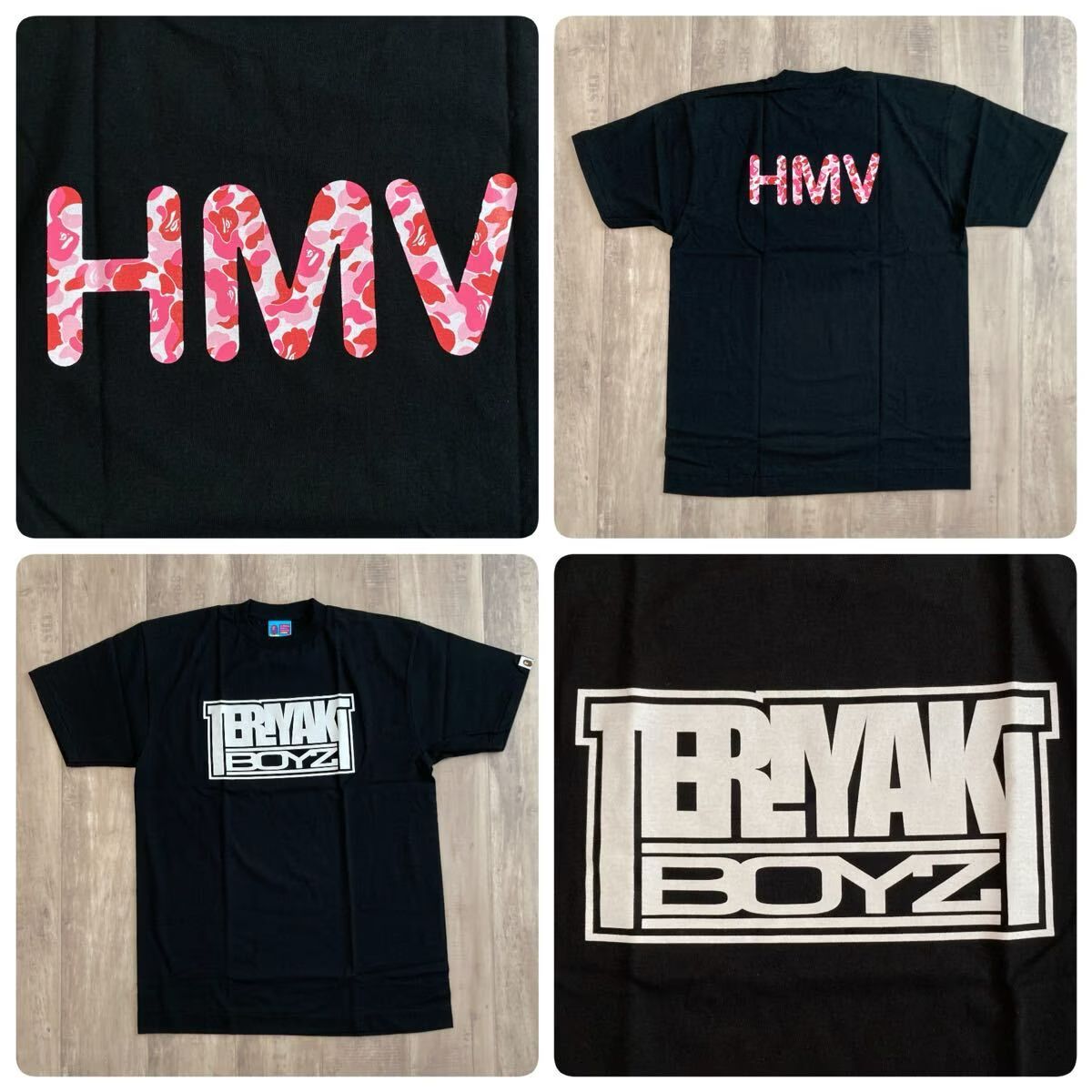 ★新品★ 非売品 HMV × Teriyaki Boys Tシャツ Lサイズ a bathing ape BAPE ABC CAMO PINK エイプ ベイプ テリヤキボーイズ NIGO y7975