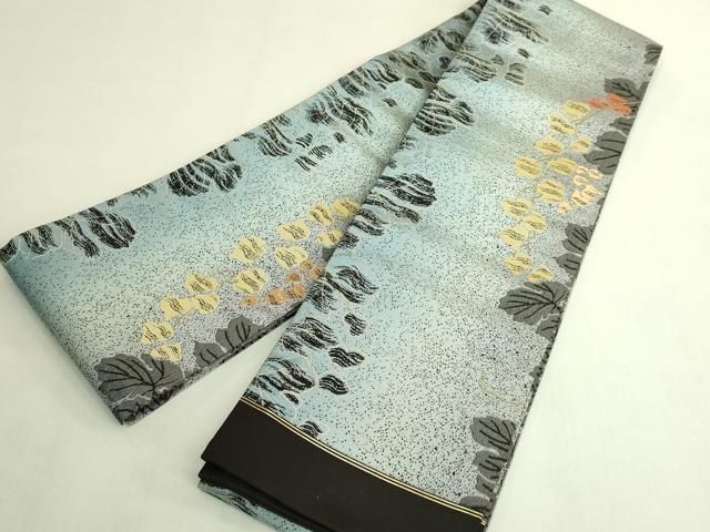 平和屋着物●極上 両面 半幅帯 蔦の葉文 金糸 逸品 DZAB8581kh6 平和屋着物●極上 両面 半幅帯 蔦の葉文 金糸 逸品 DZAB8581kh6
