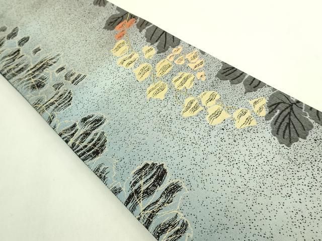平和屋着物●極上 両面 半幅帯 蔦の葉文 金糸 逸品 DZAB8581kh6 平和屋着物●極上 両面 半幅帯 蔦の葉文 金糸 逸品 DZAB8581kh6