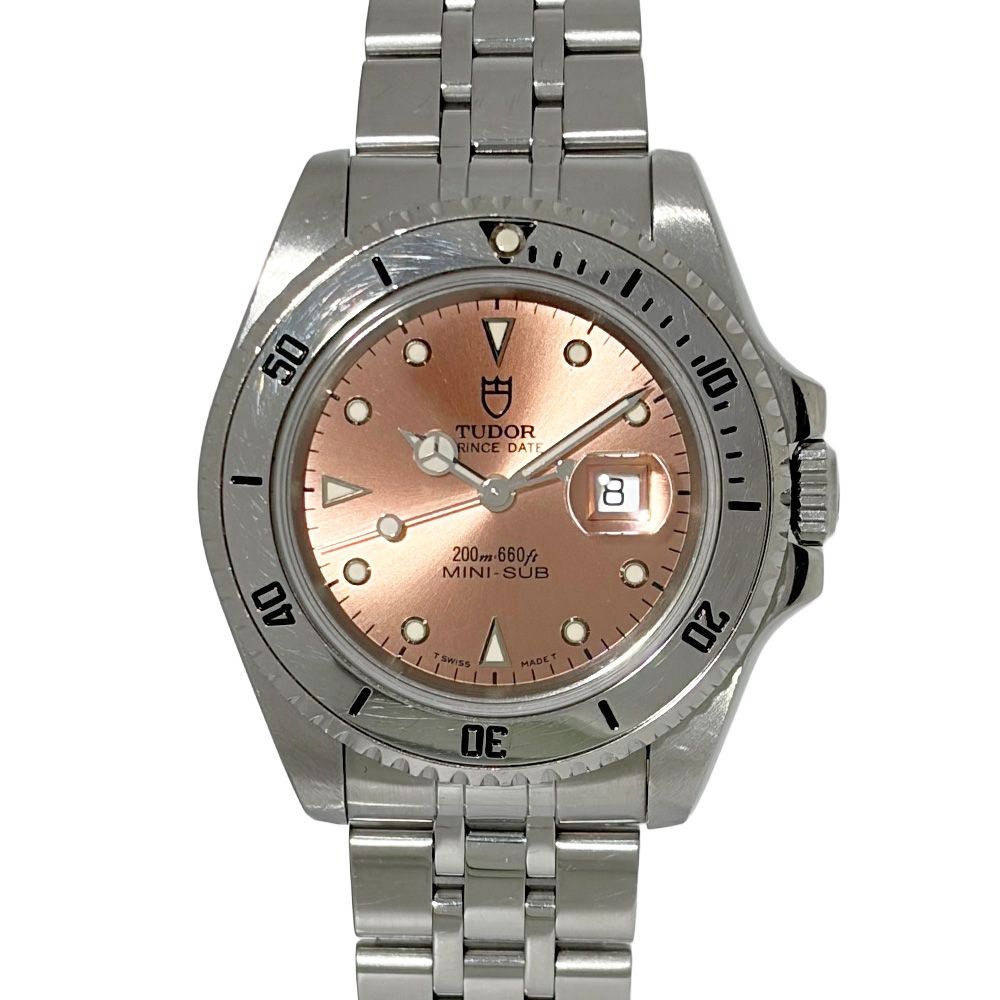 チューダー TUDOR 73190 プリンセスデイト ミニ サブマリーナ 腕時計 ピンク文字盤 SS ボーイズ【中古】