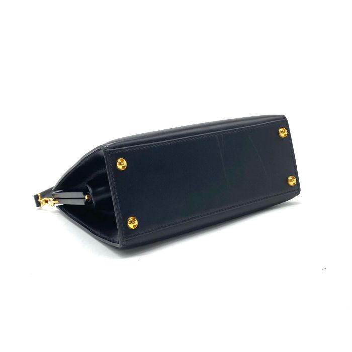 【中古】美品 HERMES エルメス ヴィンテージ がま口 ボックス カーフ ショルダー バッグ fY06328A