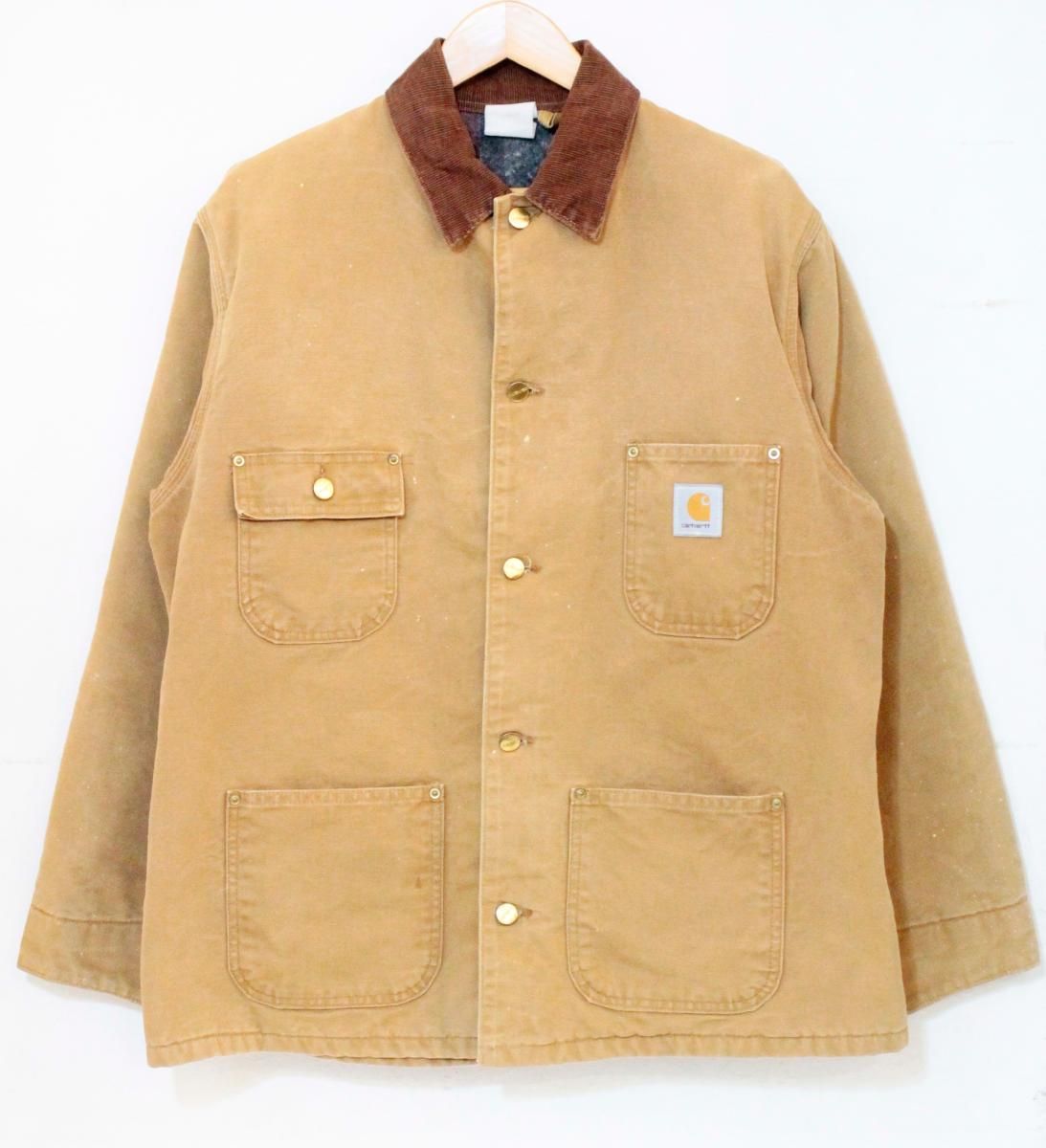 【中古】 Carhartt メンズカバーオール Carhartt/チョアコート/星タグ/カバーオール/ベージュ 肌色