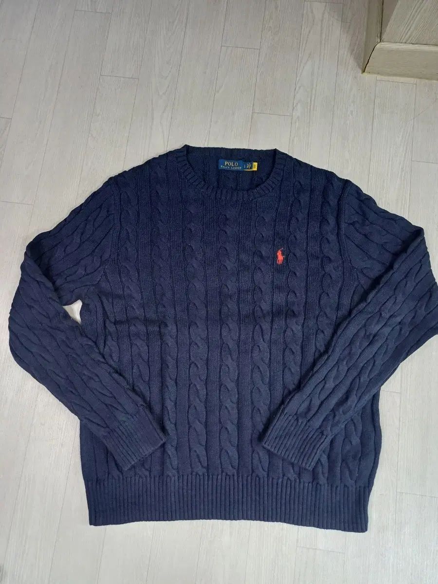 ポロラルフローレン ケーブル コットン ニット ネイビー Lサイズ 10,396円