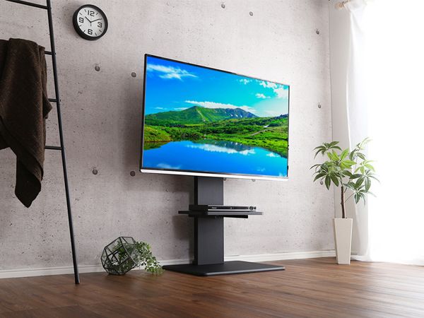 TVスタンド ハイタイプ 棚付 60インチ対応 壁寄せ テレビ台 WAT （ TV台 テレビスタンド テレビボード TVボード ＴＶスタンド 壁よせ 高さ調節 TVラック テレビラック 壁 壁面 ラック 収納 モダン スタイリッシュ おしゃれ ）