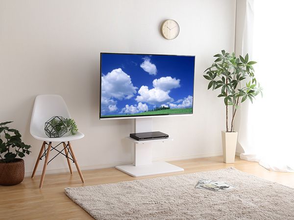 TVスタンド ハイタイプ 棚付 60インチ対応 壁寄せ テレビ台 WAT （ TV台 テレビスタンド テレビボード TVボード ＴＶスタンド 壁よせ 高さ調節 TVラック テレビラック 壁 壁面 ラック 収納 モダン スタイリッシュ おしゃれ ）