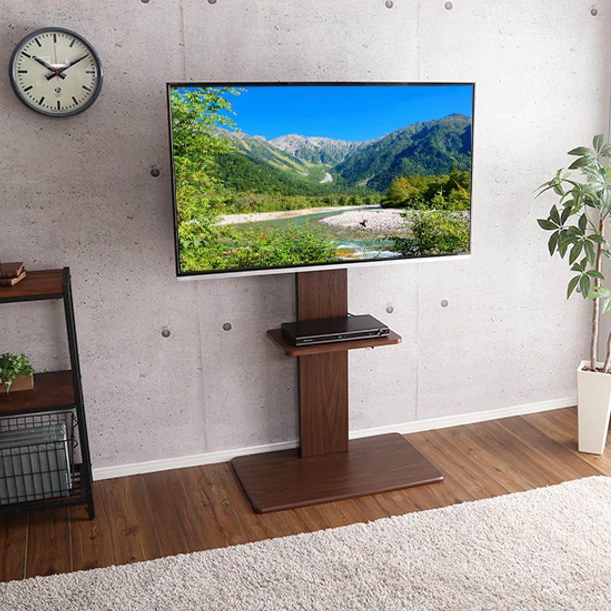 TVスタンド ハイタイプ 棚付 60インチ対応 壁寄せ テレビ台 WAT （ TV台 テレビスタンド テレビボード TVボード ＴＶスタンド 壁よせ 高さ調節 TVラック テレビラック 壁 壁面 ラック 収納 モダン スタイリッシュ おしゃれ ）