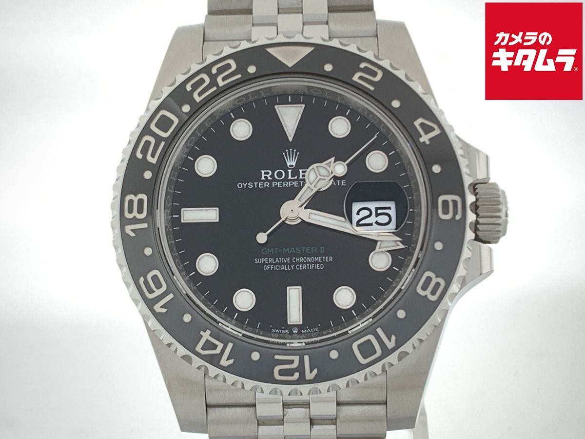 【中古】 【新品同様】 ロレックス(ROLEX) GMTマスターII ブラック 126710GRNR ステンレススティール ジュビリーブレス