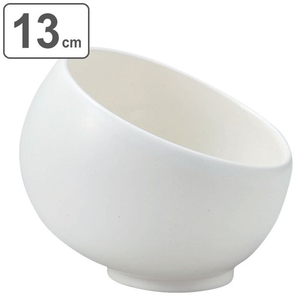 ボウル 13cm ハスボウル M.STYLE スウィーツパレット ストーンウェア （ 皿 食器 洋食器 日本製 食洗機対応 電子レンジ対応 小鉢 丸 斜め カップ お碗 スープボウル ななめ おしゃれ かわいい 白 ホワイト ）