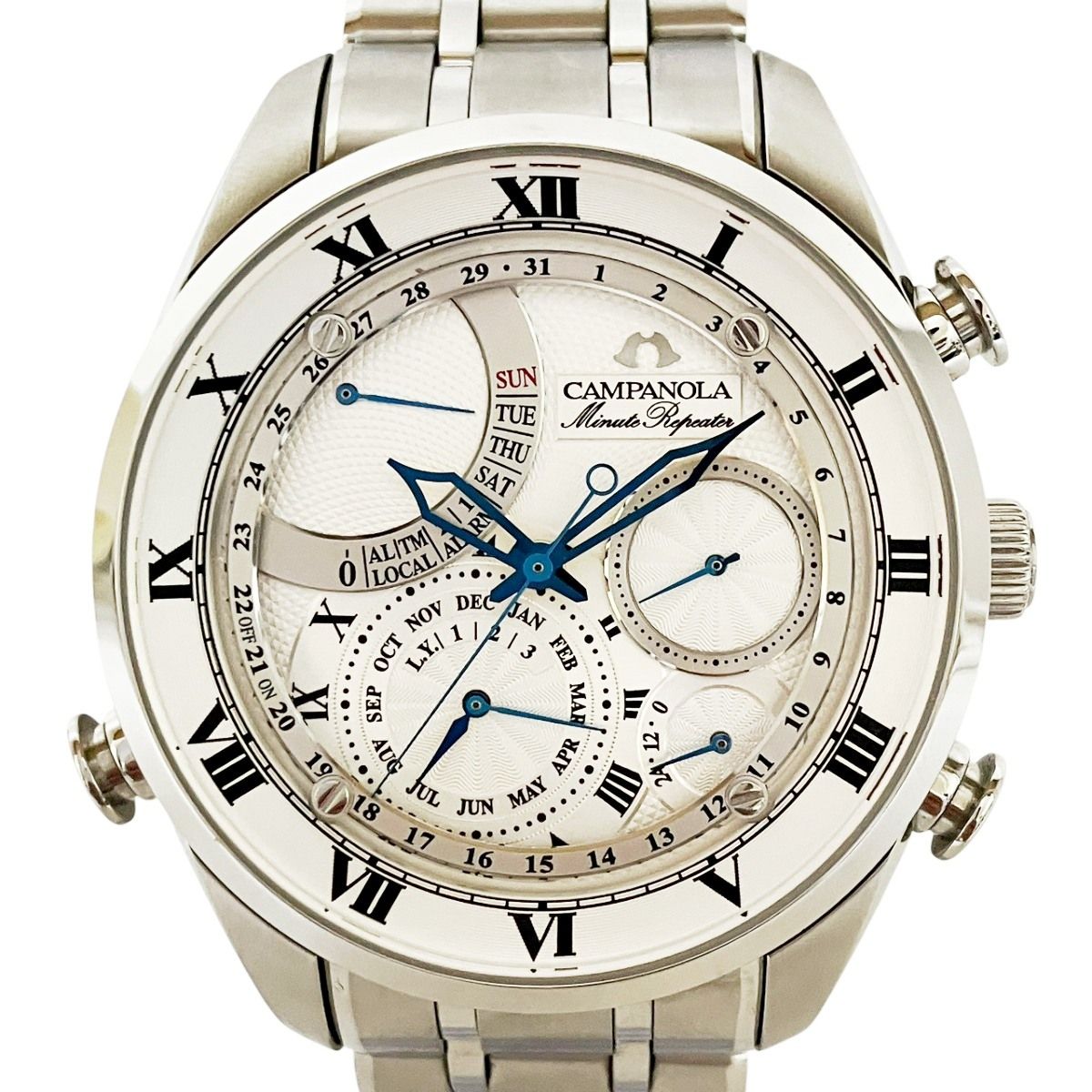 シチズン CITIZEN カンパノラ　ミニッツリピーター 腕時計 総重量約180.3g SS SS クオーツ ホワイト文字盤 AH7060-53A メンズ