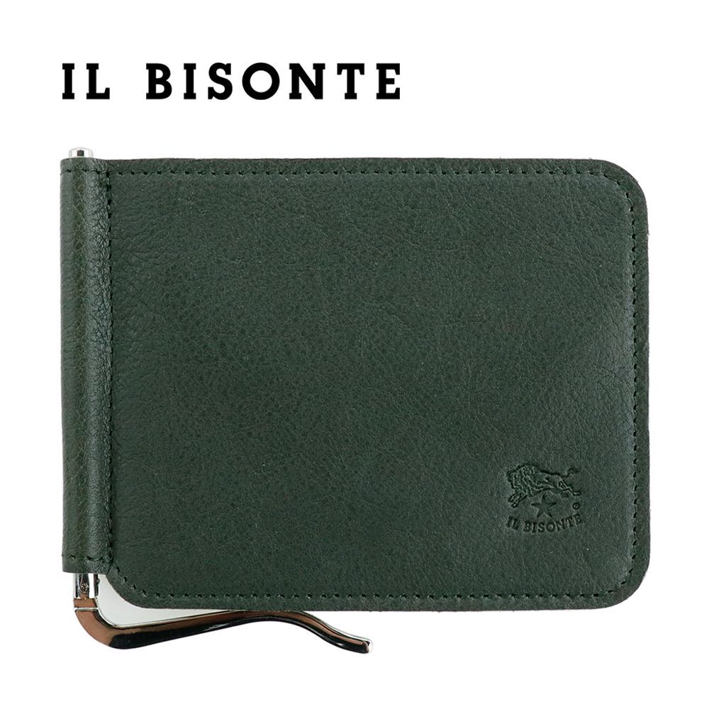 イルビゾンテ 財布 二つ折り IL BISONTE マネークリップ カード ボスコ グリーン SMW076 PO0001 GR378N BOSCO スマートウォレット 薄型 小銭入れなし 本革 18,352円