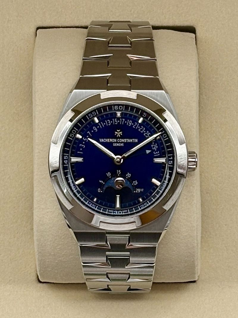 VACHERON CONSTANTIN 4000V/210A-B911 ムーンフェイズ・レトログラード・デイト ブルー文字盤 ステンレス 2026.4保証書【管理№3-15】 2,333,940円