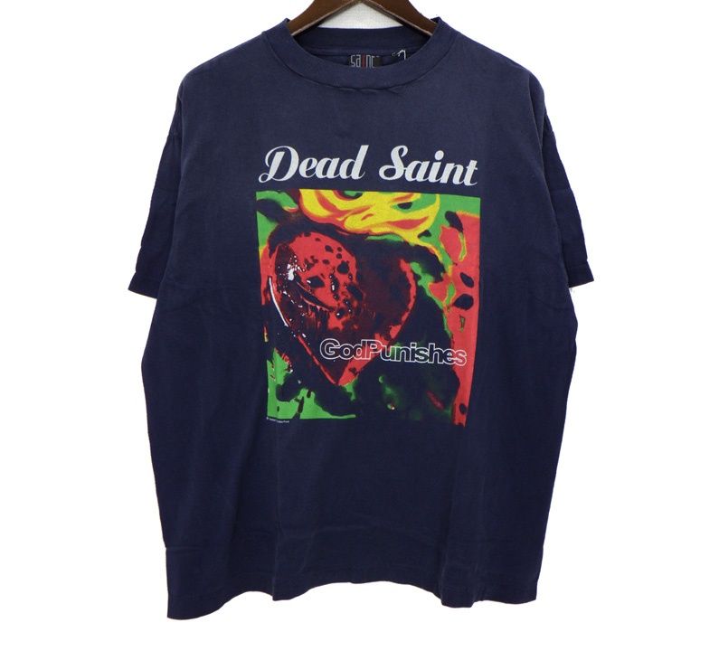 セントマイケル SAINT MICHAEL 24AW 【 DEAD SAINT SS TEE SM YS1 0000 010 】 ヴィンテージ 加工 デッド セント 半袖 Tシャツ　52729