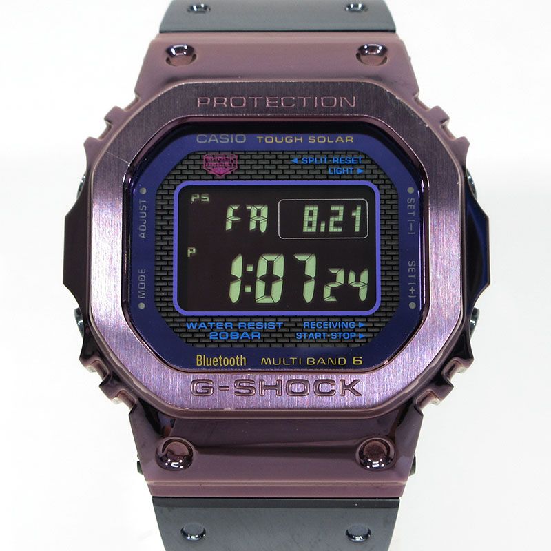 【三重本店】 中古 CASIO | カシオ 腕時計 G-SHOCK FULL METAL 5000 SERIES バイカラーデザイン スペシャルモデル デジタル表示 タフソーラー電波時計 GMW-B5000PB-6 パープル×ブルーグレー 【131】