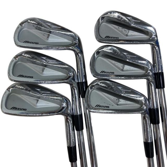 【中古】 ミズノ MP-55 6S アイアンセット IR 純正特注シャフト (フレックスS) メンズ 男性用 右利き 右用 Cランク ゴルフクラブ