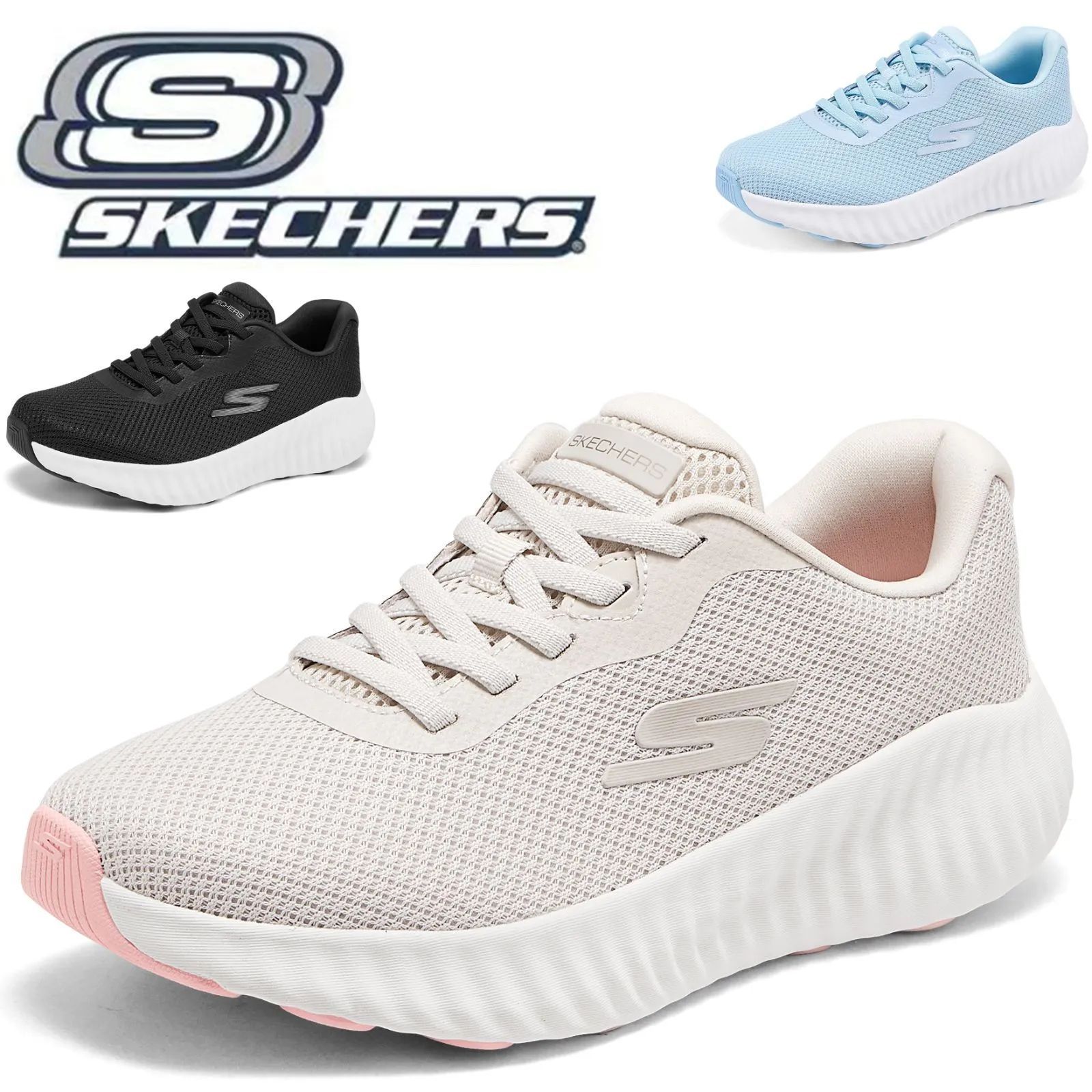 SKECHERS スケッチャーズ 厚底スニーカー レディース 幅広 軽量 滑りにくい 新作 疲れない ワイド 大きいサイズ 春 夏 秋 冬 人気 ブランド ウォーキングシューズ 歩きやすい おすすめ 50代 きれいめ WOMEN'S GO 129368