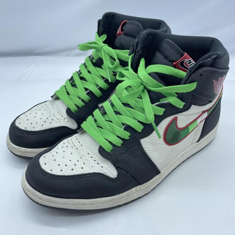 【中古】NIKE AIR JORDAN 1 Retro High OG SPORT Illustreted 27cm 555088-015 ナイキ グリーン ブラック[19]