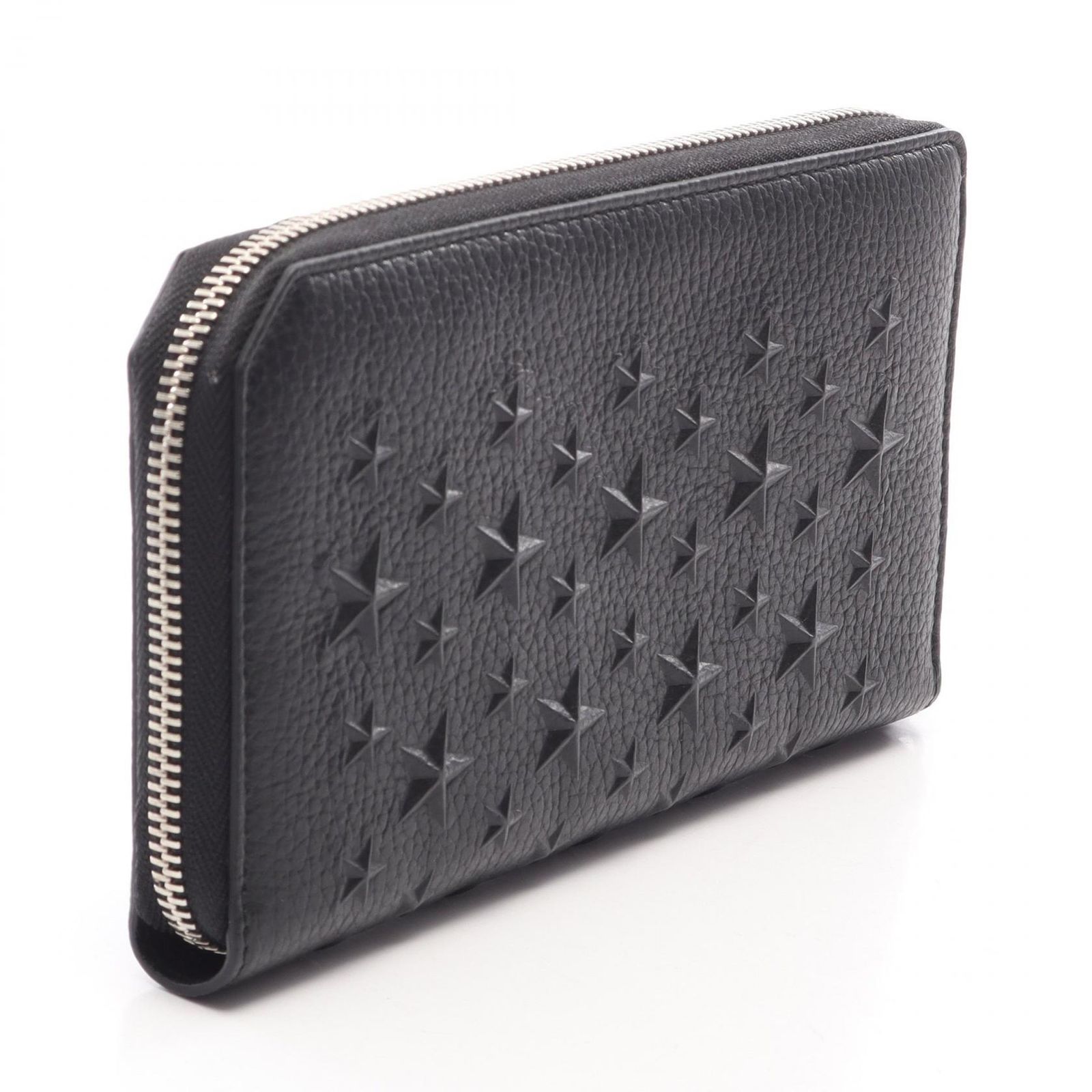 高質JIMMY CHOO ジミーチュウ CARNABY スターエンボス ラウンド長財布