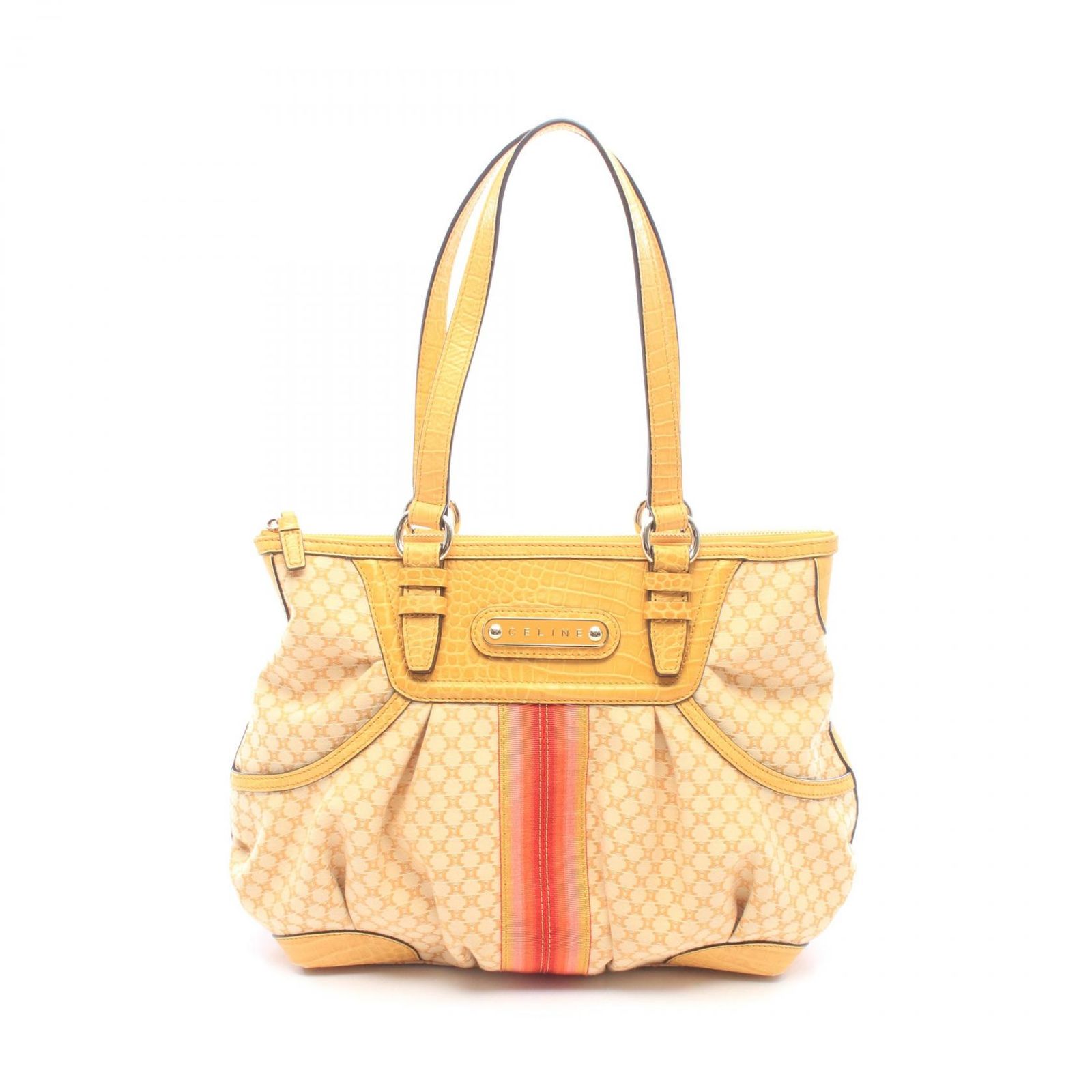 CELINE セリーヌ マカダム クロコ型押し トートバッグ