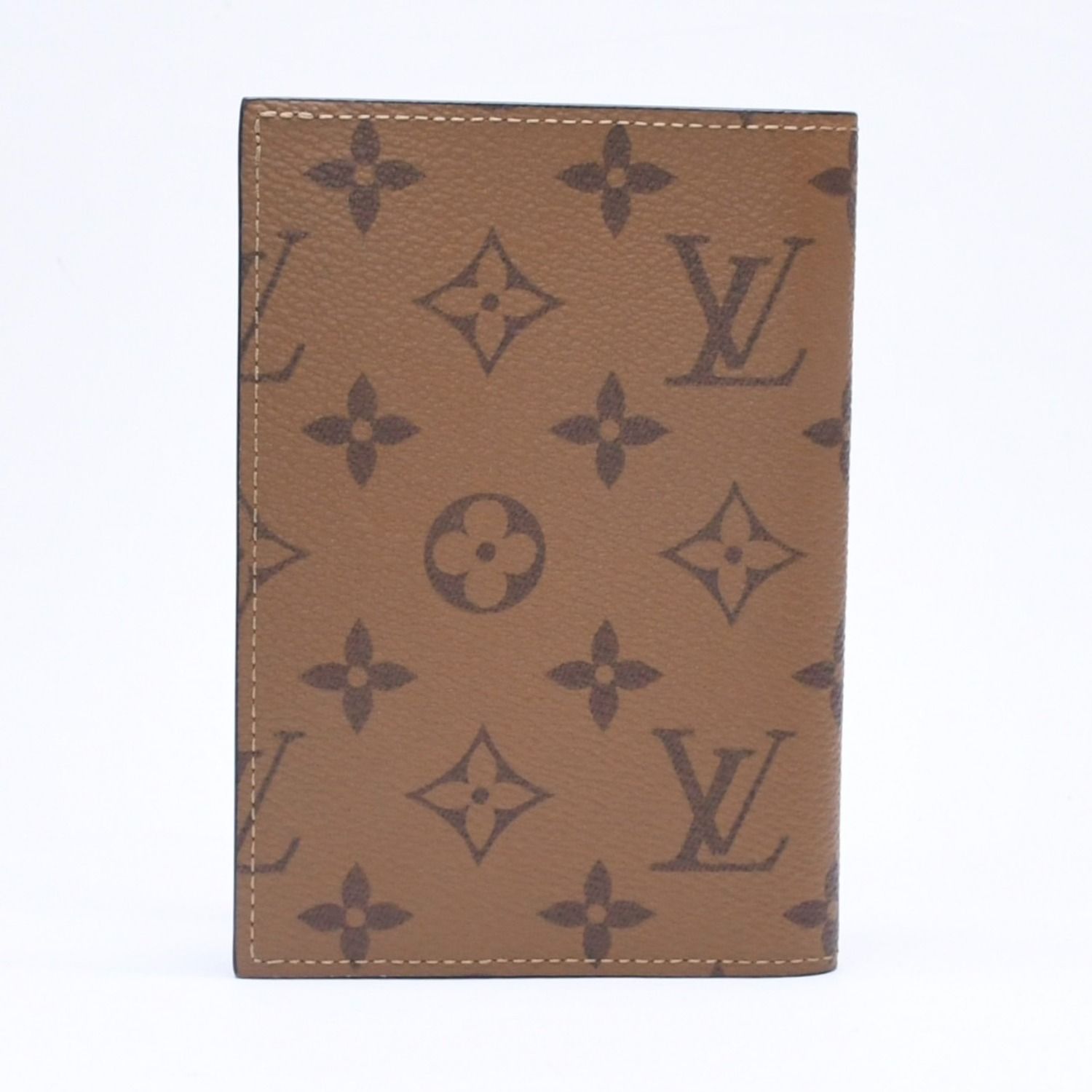 新品未使用品 LOUIS VUITTON ルイヴィトン モノグラムリバース クーヴェルテュールパスポール M26571 ブラウン 中古 4a006623