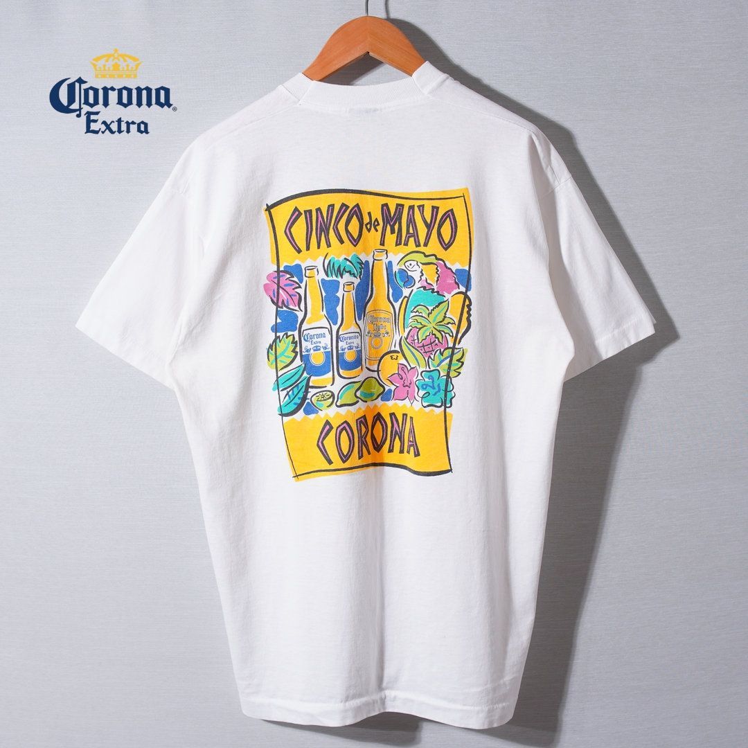 90s USA製 コロナ Corona Tシャツ XL ホワイト ヴィンテージ シングル