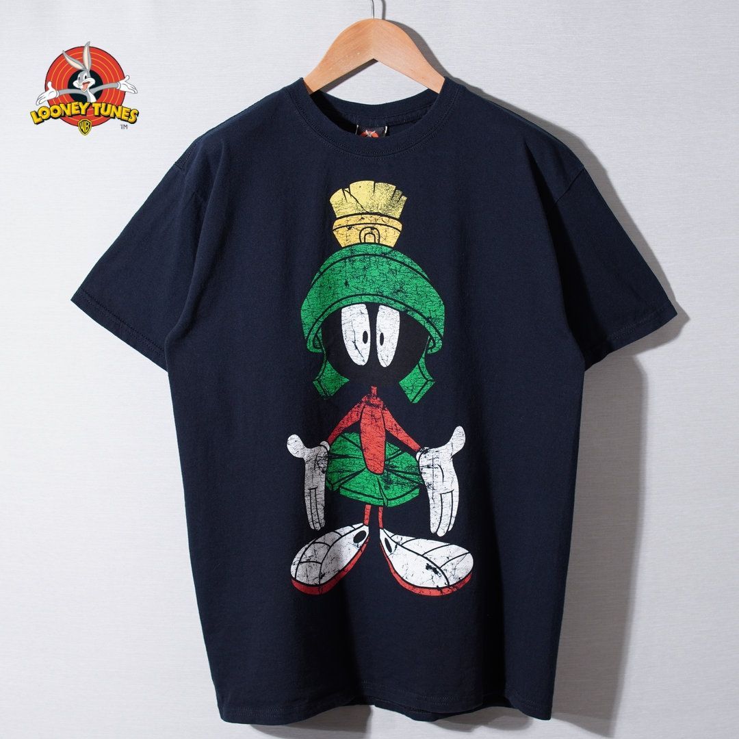 90s ルーニーテューンズ マービン ザ マーシャン Tシャツ M ブラック