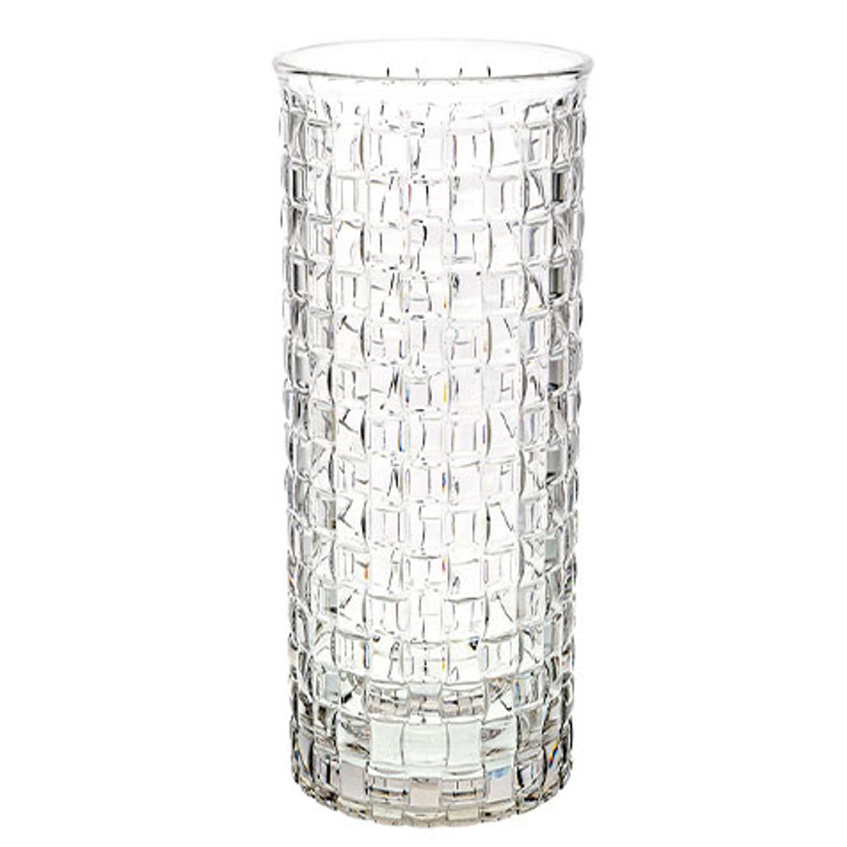 花瓶 割れないガラス PVクリスタMOSAIC 直径14.5×高さ35cm （ 花びん 花器 フラワーベース 丸 円柱 円筒 透明 割れない ポリカーボネート プラ クリア 花 植物 切花 花束 インテリア おしゃれ 丈夫 有機ガラス ） 5,926円