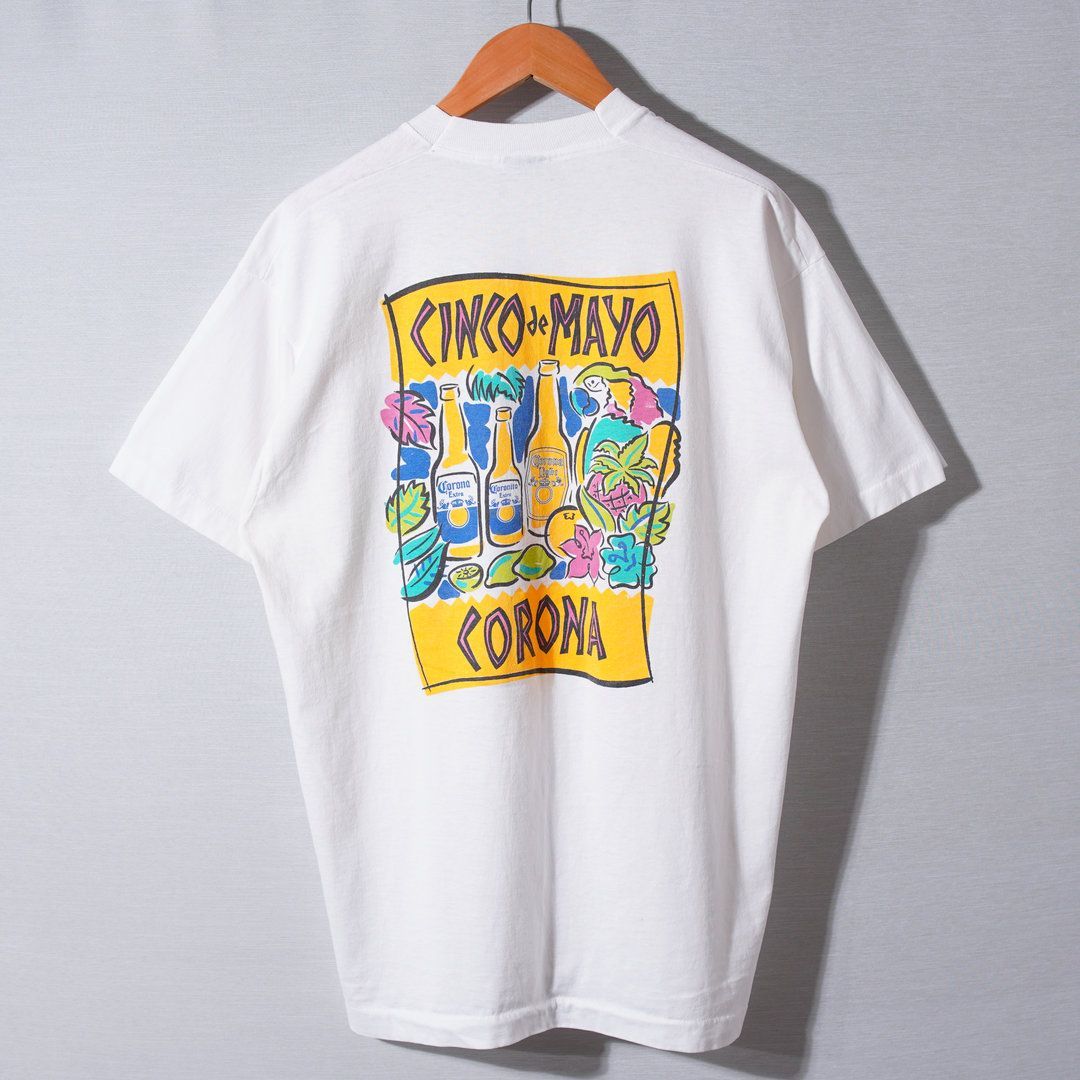 90s USA製 コロナ Corona Tシャツ XL ホワイト ヴィンテージ シングル