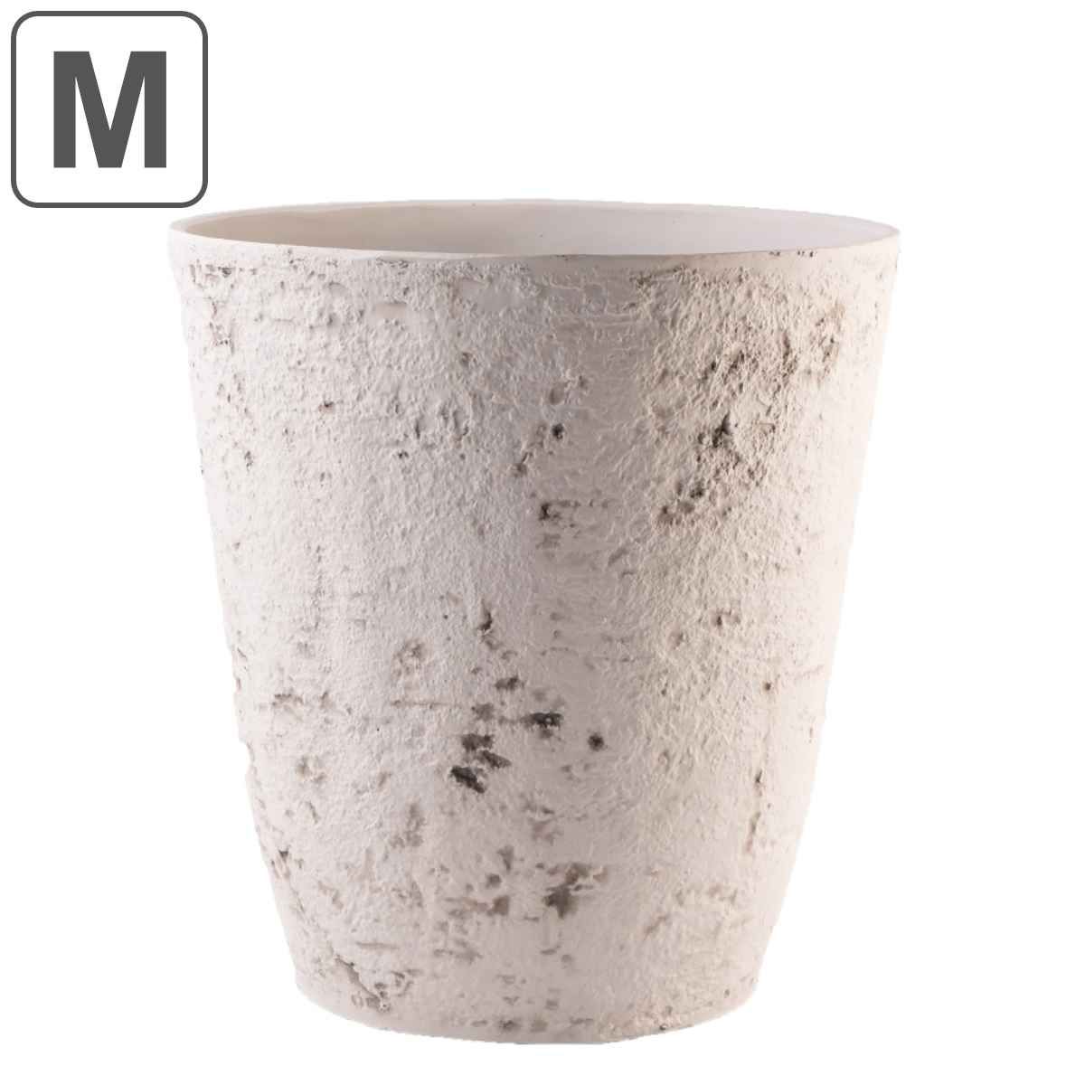 プランター FR円錐ポットホワイトストーン M 直径35×高さ37cm （ 植木鉢 プラントポット 植物用ポット 花器 鉢カバー ポット 丸 円すい 植木鉢カバー プラスチック 植物 花 観葉植物 園芸 直植え インテリア 軽量 白 ） 6,263円
