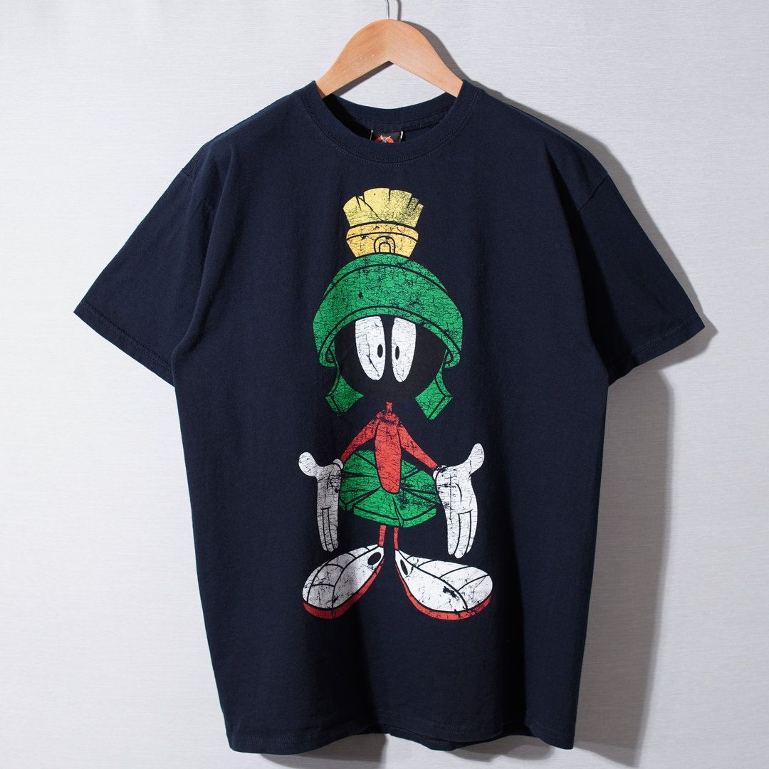 90s ルーニーテューンズ マービン ザ マーシャン Tシャツ M ブラック