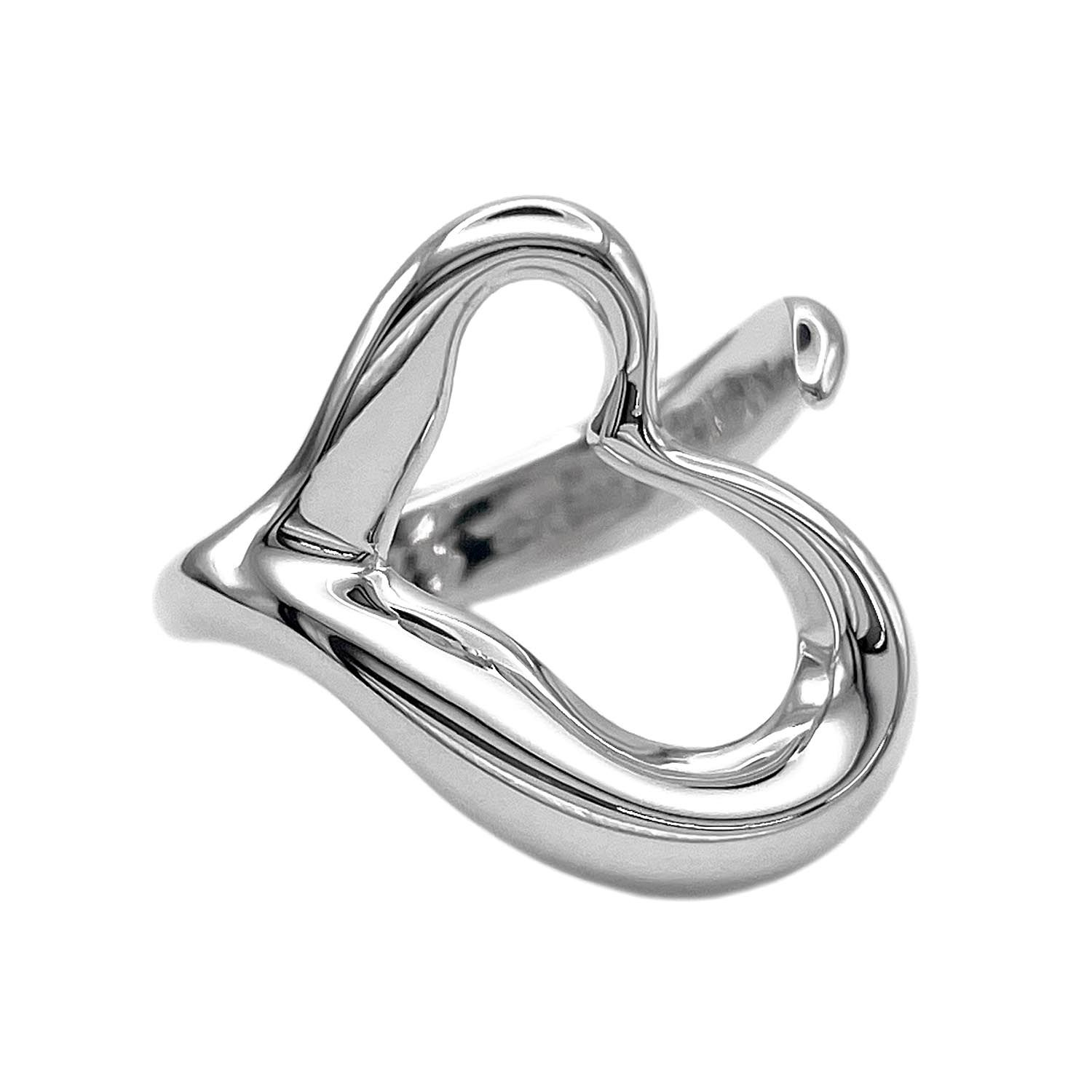 TIFFANY&Co. ティファニー オープンハート リング・指輪 エルサペレッティ SV925 8号 シルバー 新品仕上済 レディース 【中古】