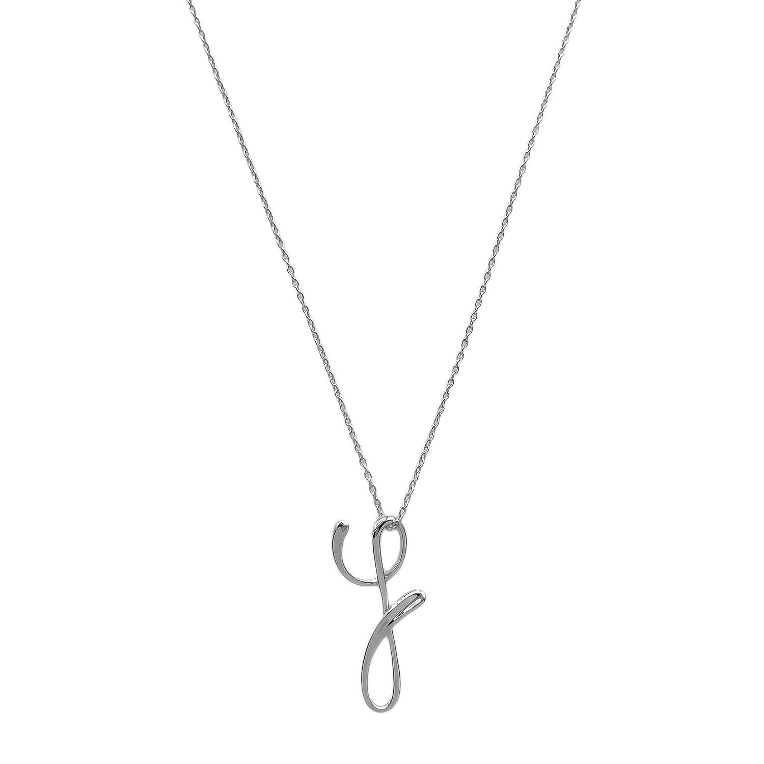 TIFFANY&Co. ティファニー レター Y イニシャル ネックレス エルサペレッティ SV925 シルバー 新品仕上済 ユニセックス 【中古】