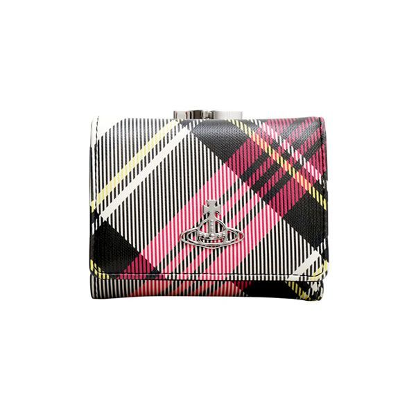 ヴィヴィアンウエストウッド VIVIENNE WESTWOOD 三つ折り財布 折り畳み SMALL FRAME WALLET 51010018-s0012 O101 NEW EXHIBITION TARTAN