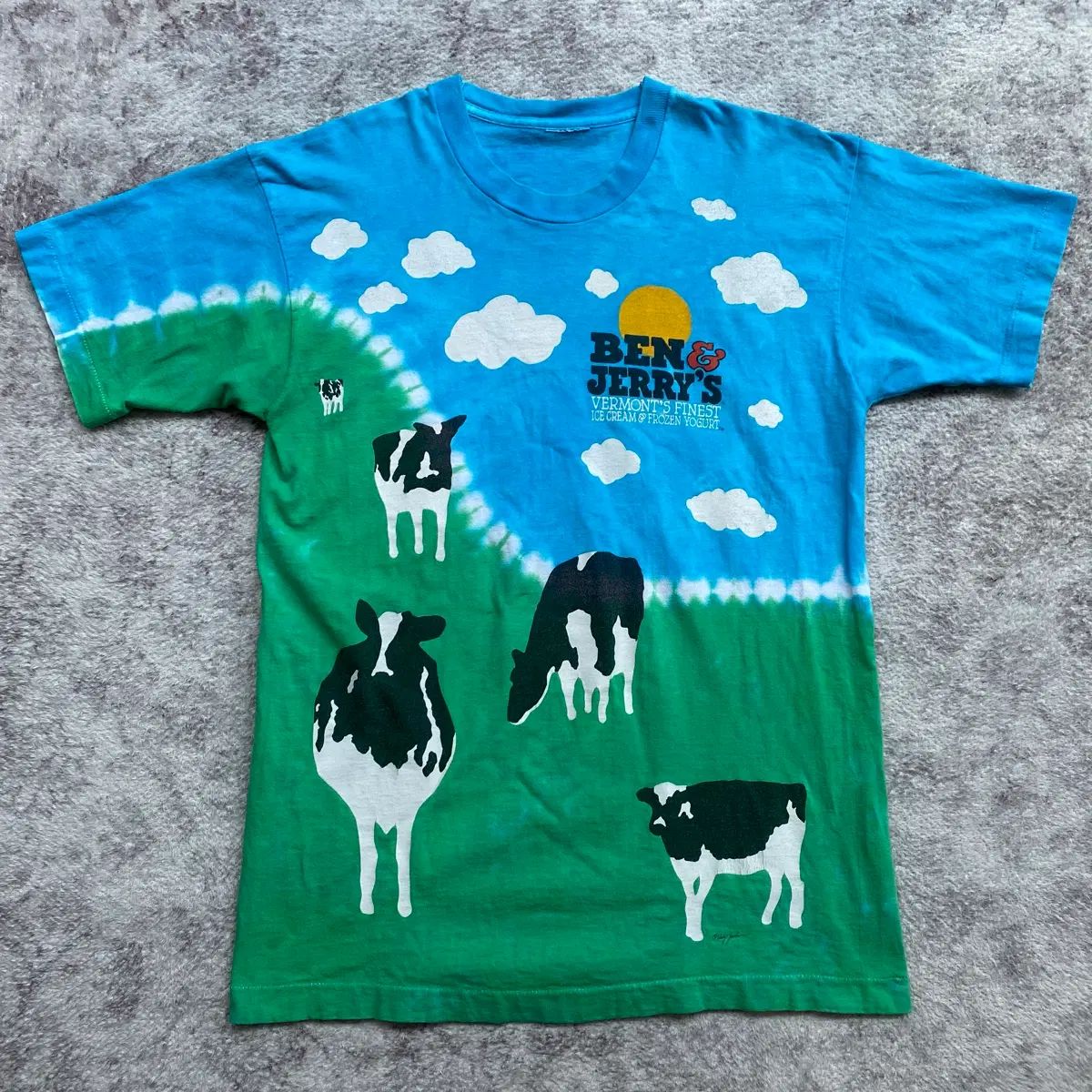 (L) 90s ベンアンドジェリーズ アイスクリーム タイダイ Tシャツ