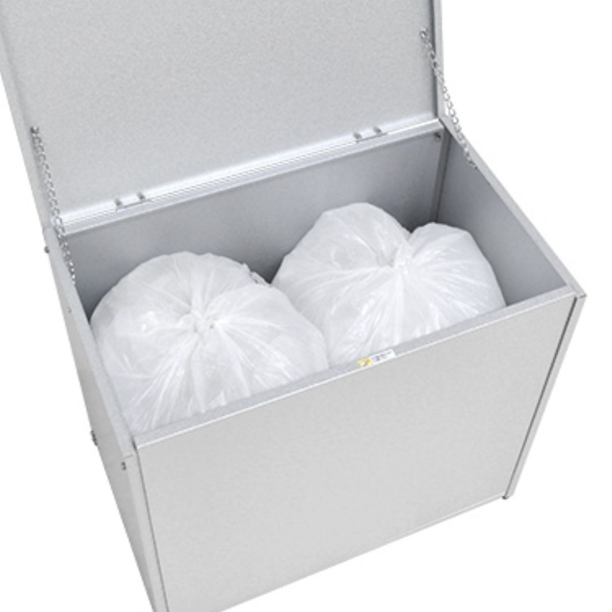 ゴミ収納庫 屋外用 126L 幅67cm （ ごみ箱 126リットル コンテナ 大容量 大型 ダストボックス 収納 屋外収納 ゴミ 収納庫 ゴミ置き場 日本製 ゴミ箱 物置 保管庫 倉庫 エクステリア 組立品 ホワイト 白 ガルバリウム 鋼板 ふた付き ）