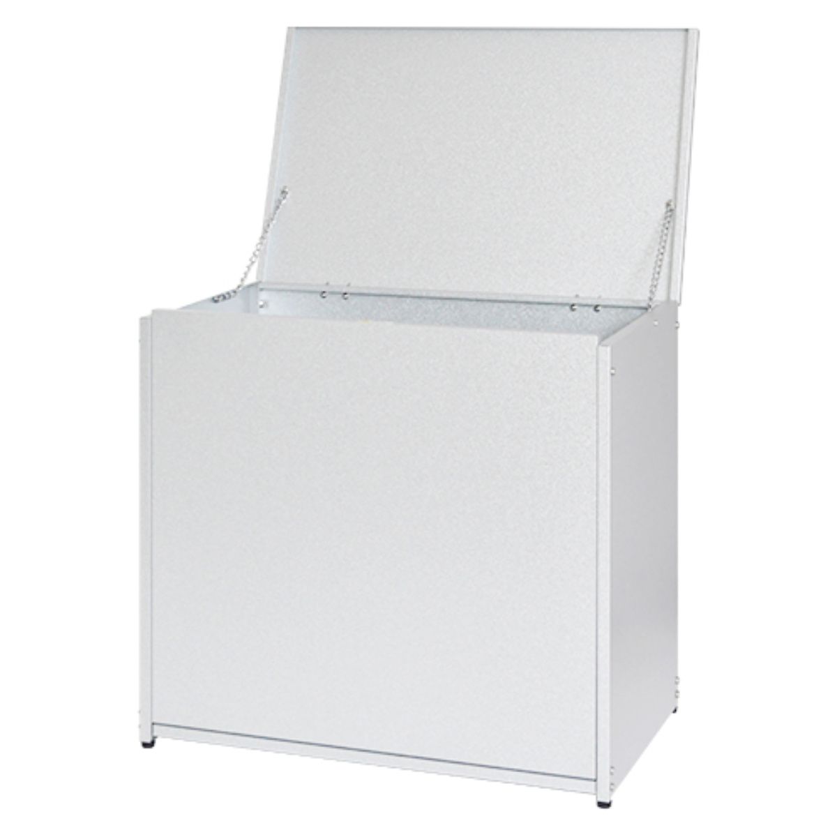 ゴミ収納庫 屋外用 126L 幅67cm （ ごみ箱 126リットル コンテナ 大容量 大型 ダストボックス 収納 屋外収納 ゴミ 収納庫 ゴミ置き場 日本製 ゴミ箱 物置 保管庫 倉庫 エクステリア 組立品 ホワイト 白 ガルバリウム 鋼板 ふた付き ）