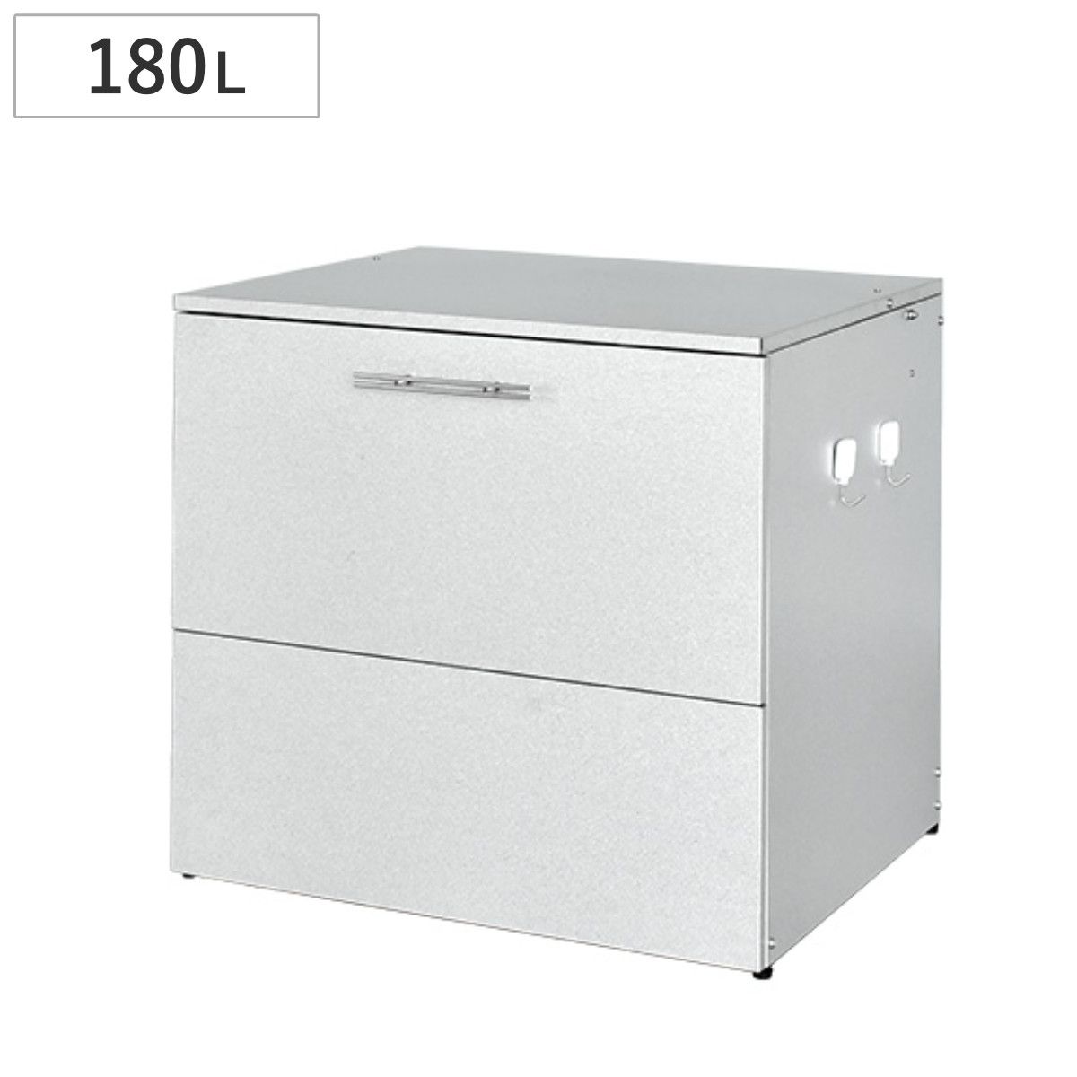 ゴミ収納庫 屋外用 180L オールガルバリウム 幅69×奥行56×高さ63.5cm （ ごみ箱 コンテナ 大容量 大型 ダストボックス 収納 屋外収納 ゴミ 収納庫 日本製 180リットル ゴミ置き場 ゴミ箱 物置 保管庫 倉庫 エクステリア 組立品 ） 27,900円