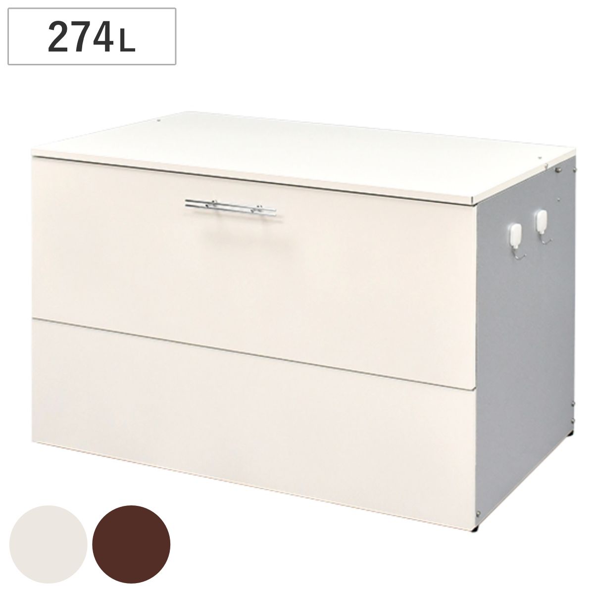 ゴミ収納庫 屋外用 274L 幅100×奥行56×高さ63.5cm ガルバリウム （ ごみ箱 コンテナ 大容量 大型 ダストボックス 収納 屋外収納 ゴミ 収納庫 日本製 274リットル ゴミ置き場 ゴミ箱 物置 保管庫 倉庫 エクステリア 組立品 ） 33,900円
