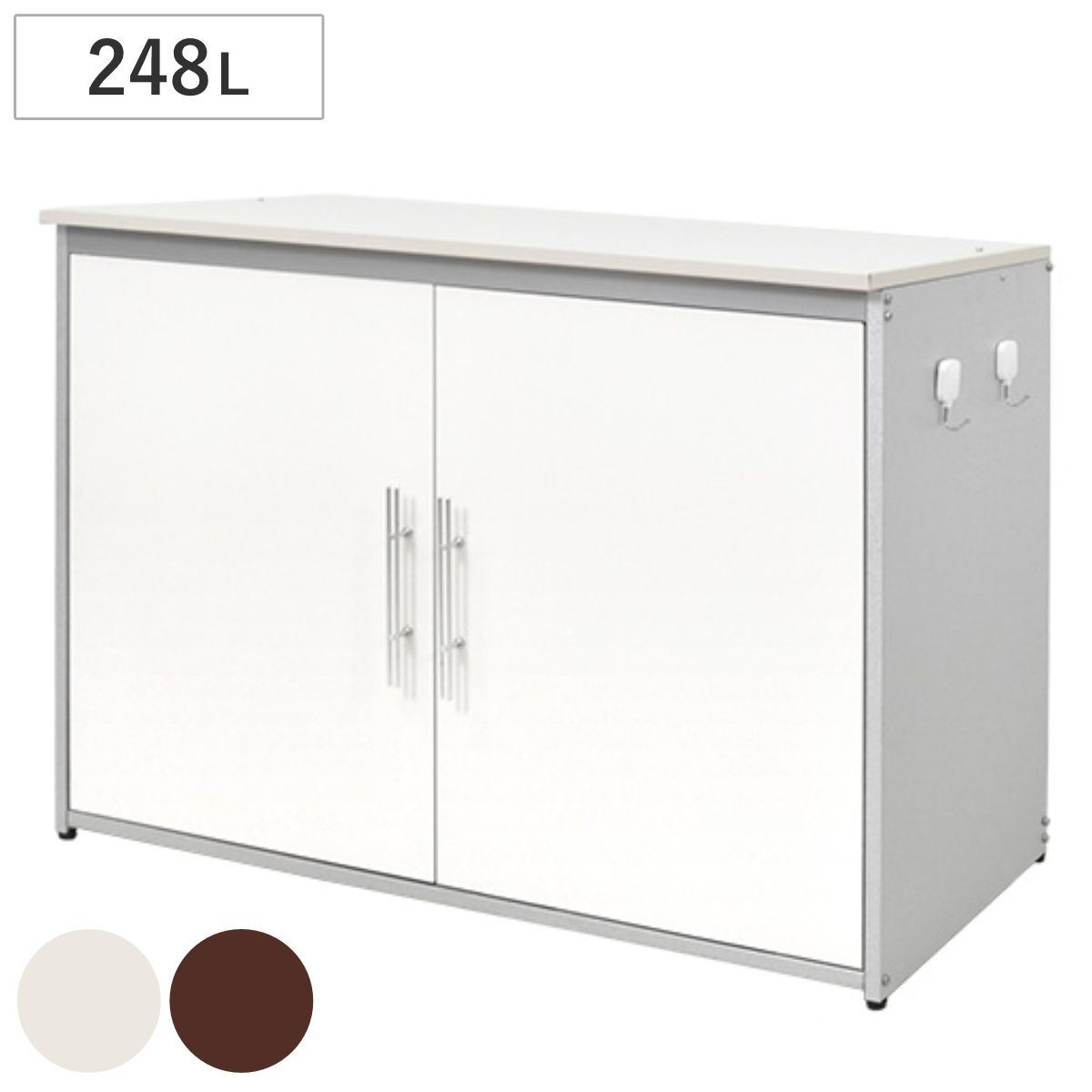 ゴミ収納庫 屋外用 248L 上開き 前開き 幅100×奥行49×高さ69.5cm （ ごみ箱 コンテナ 大容量 大型 ダストボックス 収納 屋外収納 ゴミ 収納庫 日本製 248リットル ゴミ置き場 ゴミ箱 物置 扉 保管庫 倉庫 エクステリア 組立品 ） 36,900円