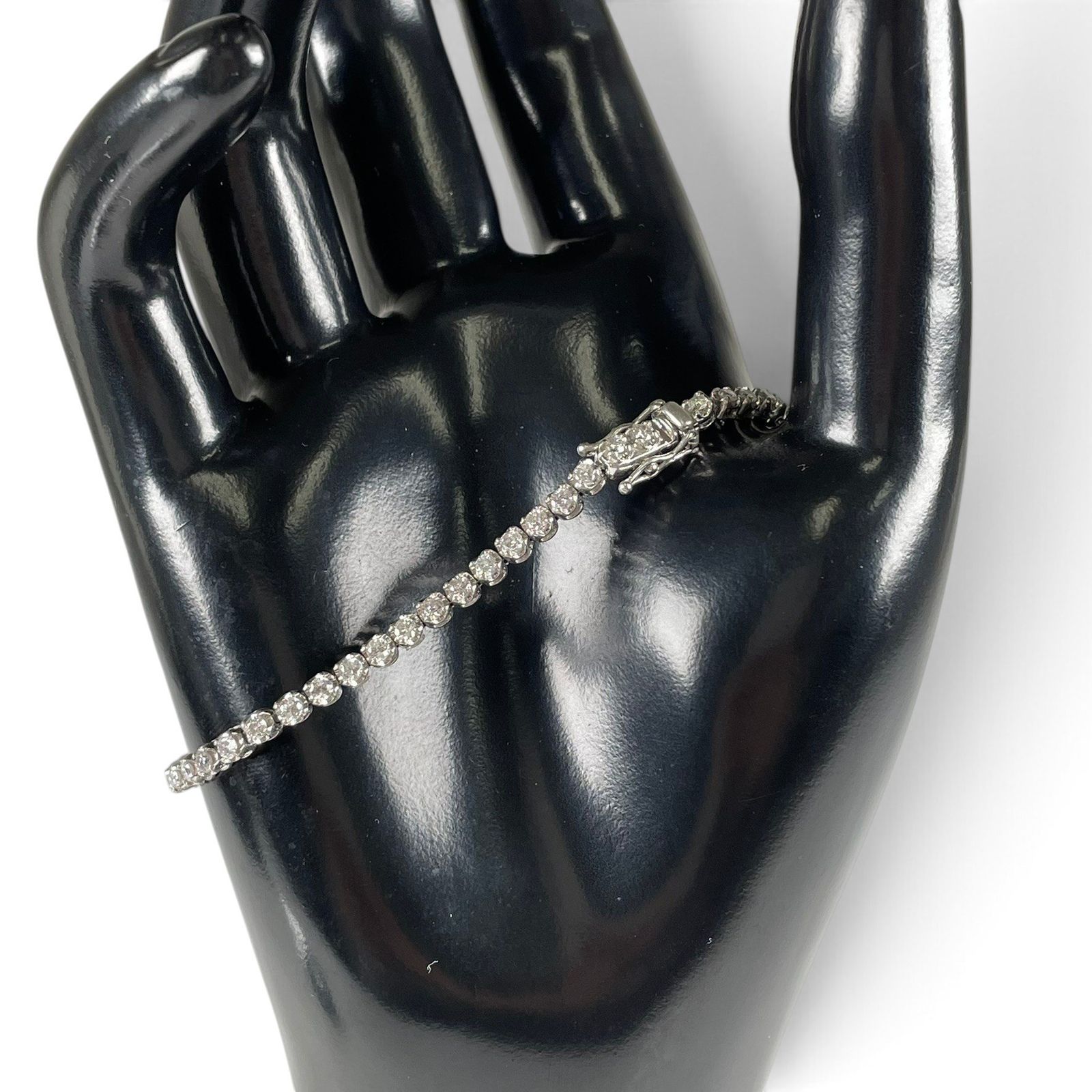 Pt テニスブレスレット ダイヤ2.00ct 総重量約11.2g