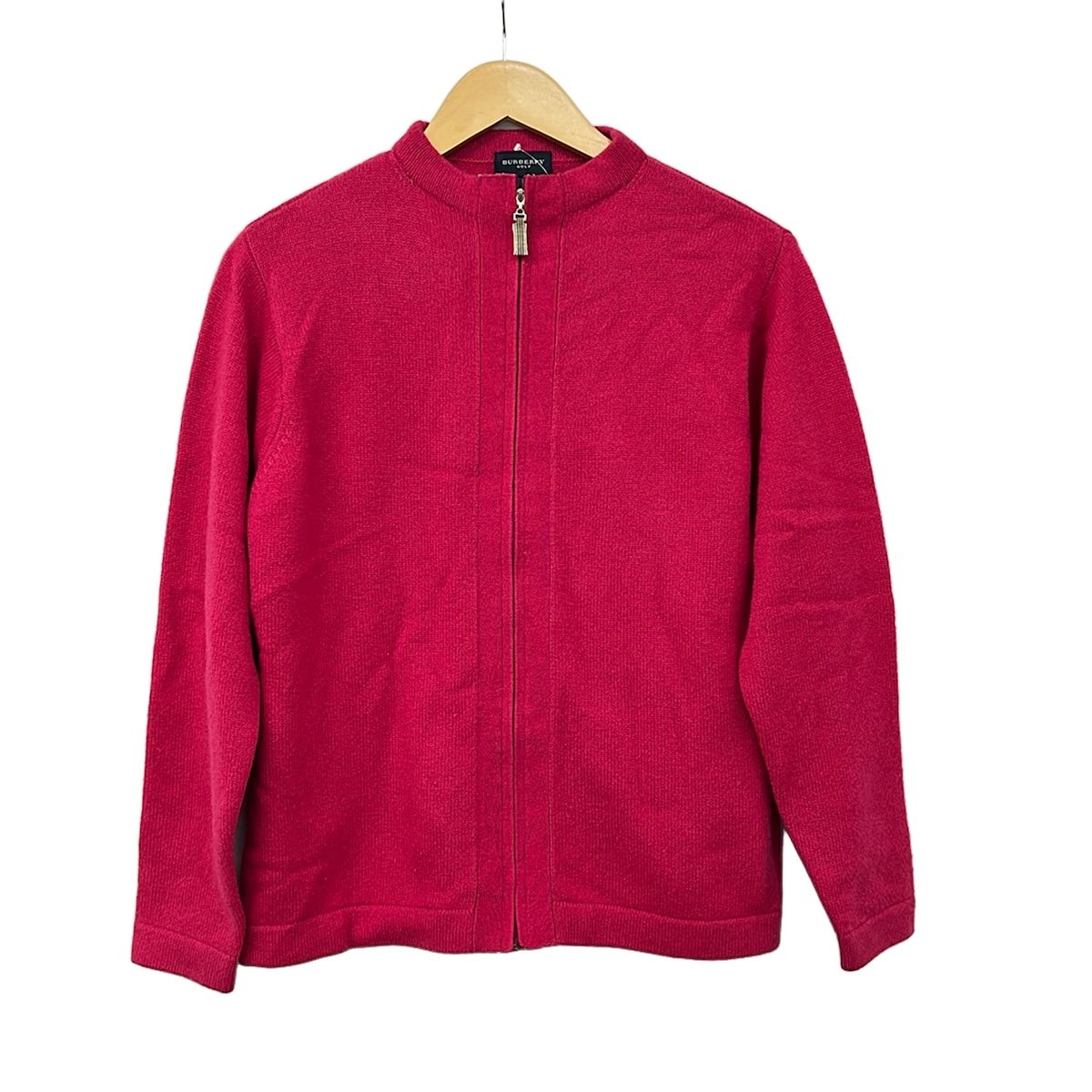 BURBERRYGOLF(バーバリーゴルフ) カーディガン サイズL レディース美品 - ピンク 長袖/ニット/カシミヤ/ジップアップ