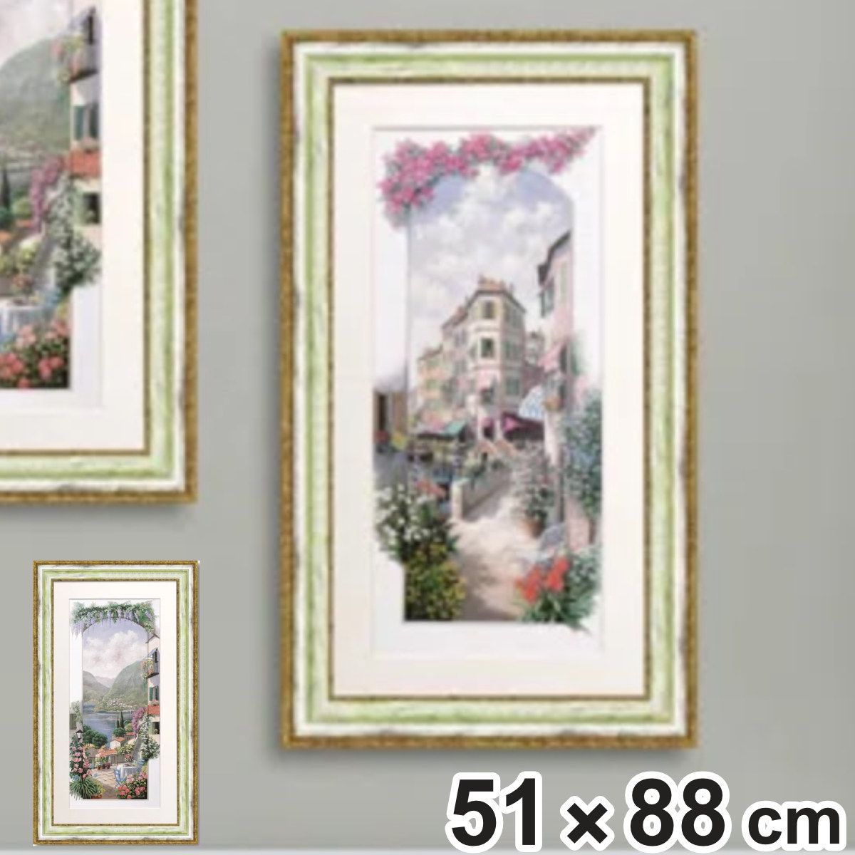 アートパネル ピーター モッツ 51×88cm （ 絵画 絵 アート インテリア 額 額入り 壁掛け おしゃれ ゲル加工 花 縦長 ポスター アートフレーム アートポスター ウォールアート パネル 額付き 華やか 風景画 ）