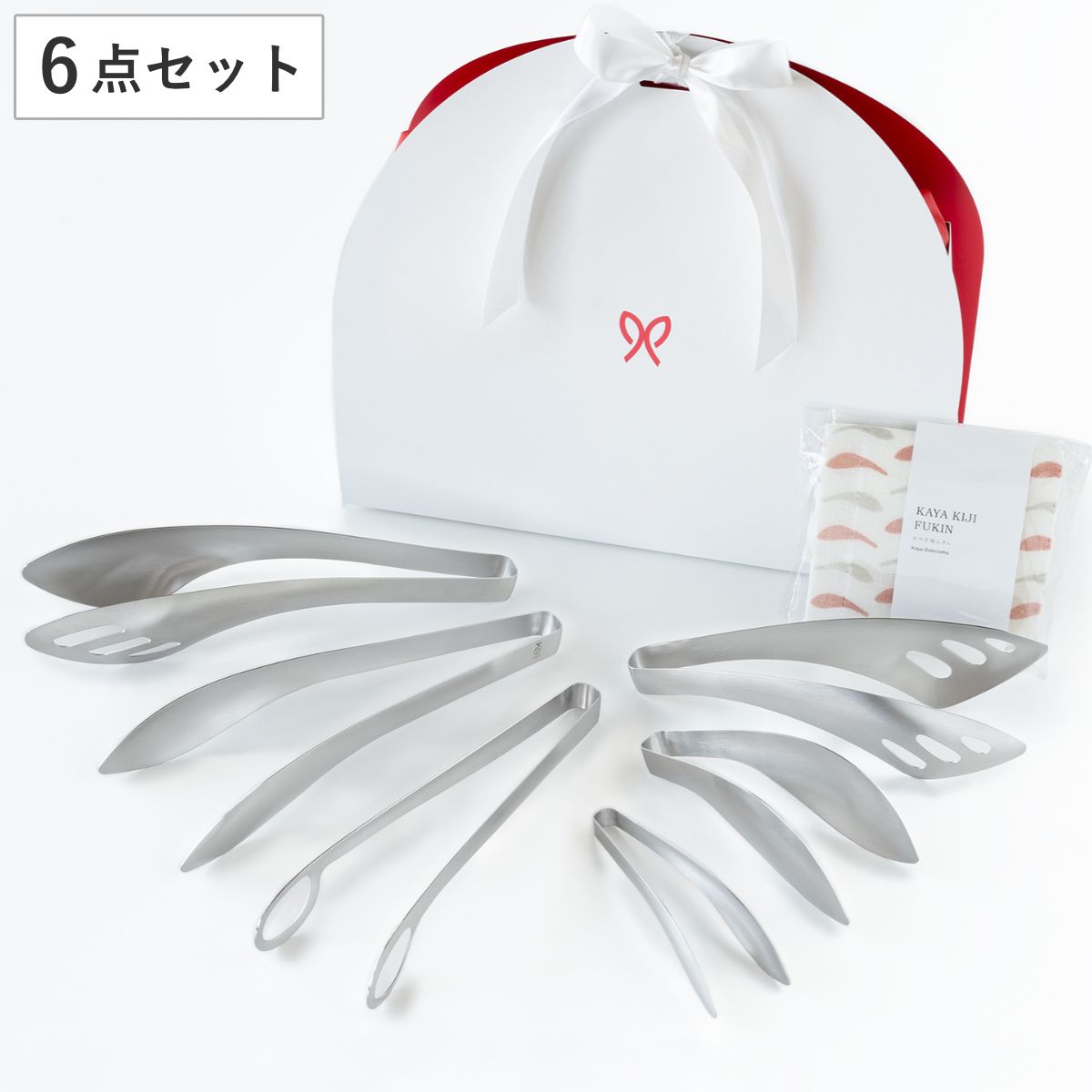 キッチンツール 6点セット B ハーフムーンベストセット オークス （ ステンレス製 調理器具 セット プレゼント 調理用トング キッチントング キッチンツールセット 食洗機対応 ステンレス トング ミニトング ふきん付き おしゃれ ） 10,153円